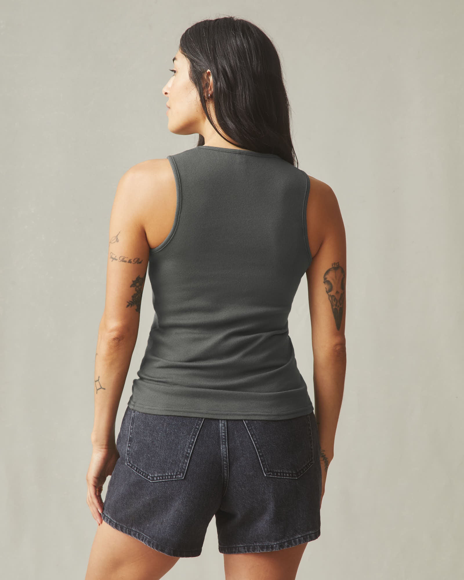 Women's Luxe Rib Tank - Monument - Image 3