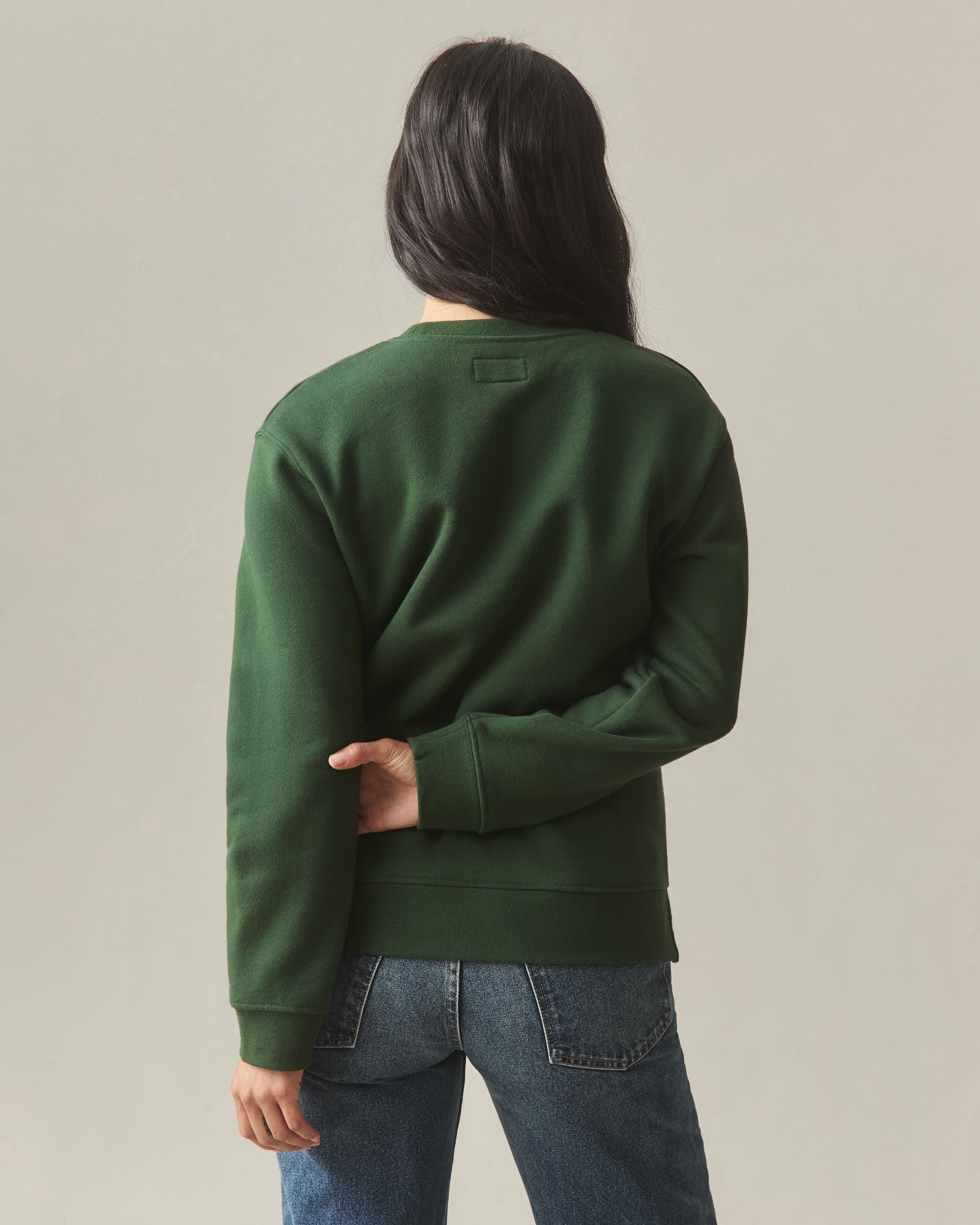 Women's Midweight Crewneck - Green Moss - Image 4