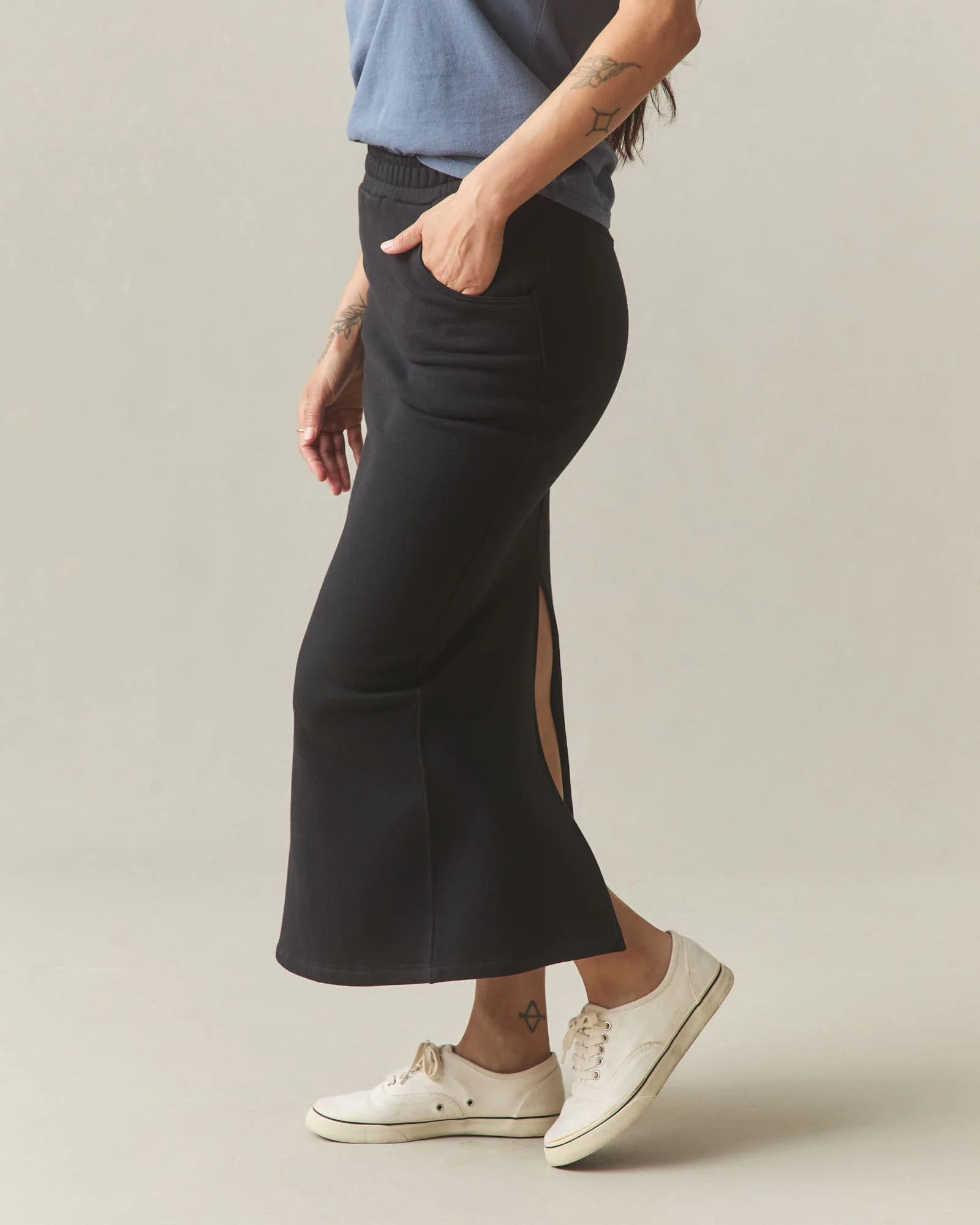 Women's Midweight Fleece Skirt - Black - Image 2