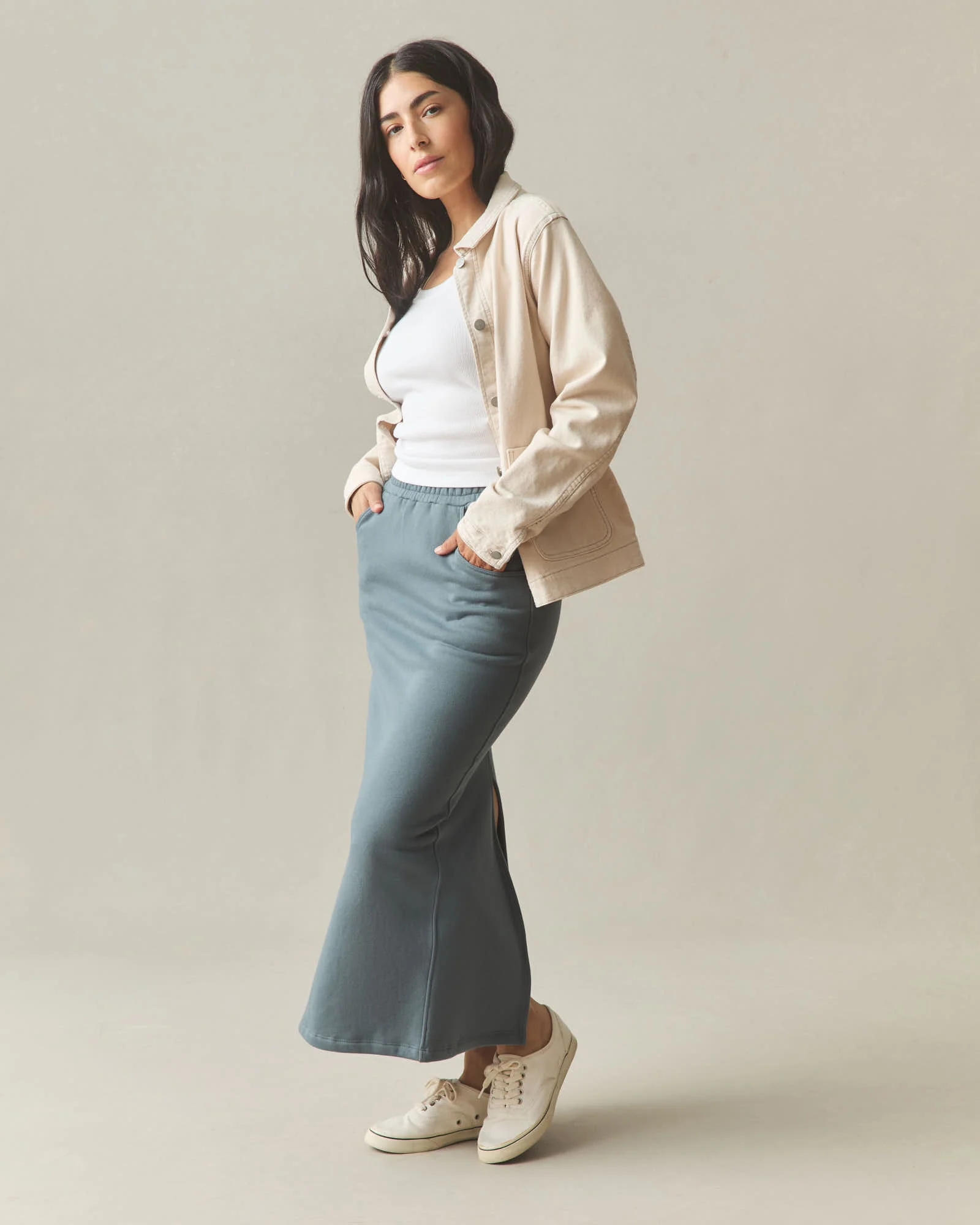 Women's Midweight Fleece Skirt - Stormy Weather - Image 7