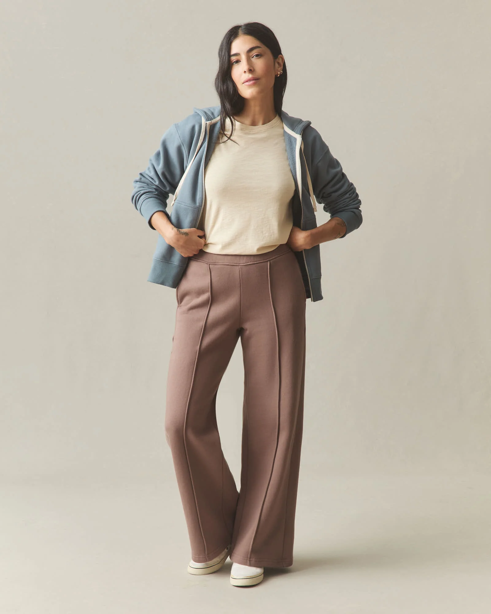 Women's Pintuck Flare Pant - Coffee Quartz - Image 6