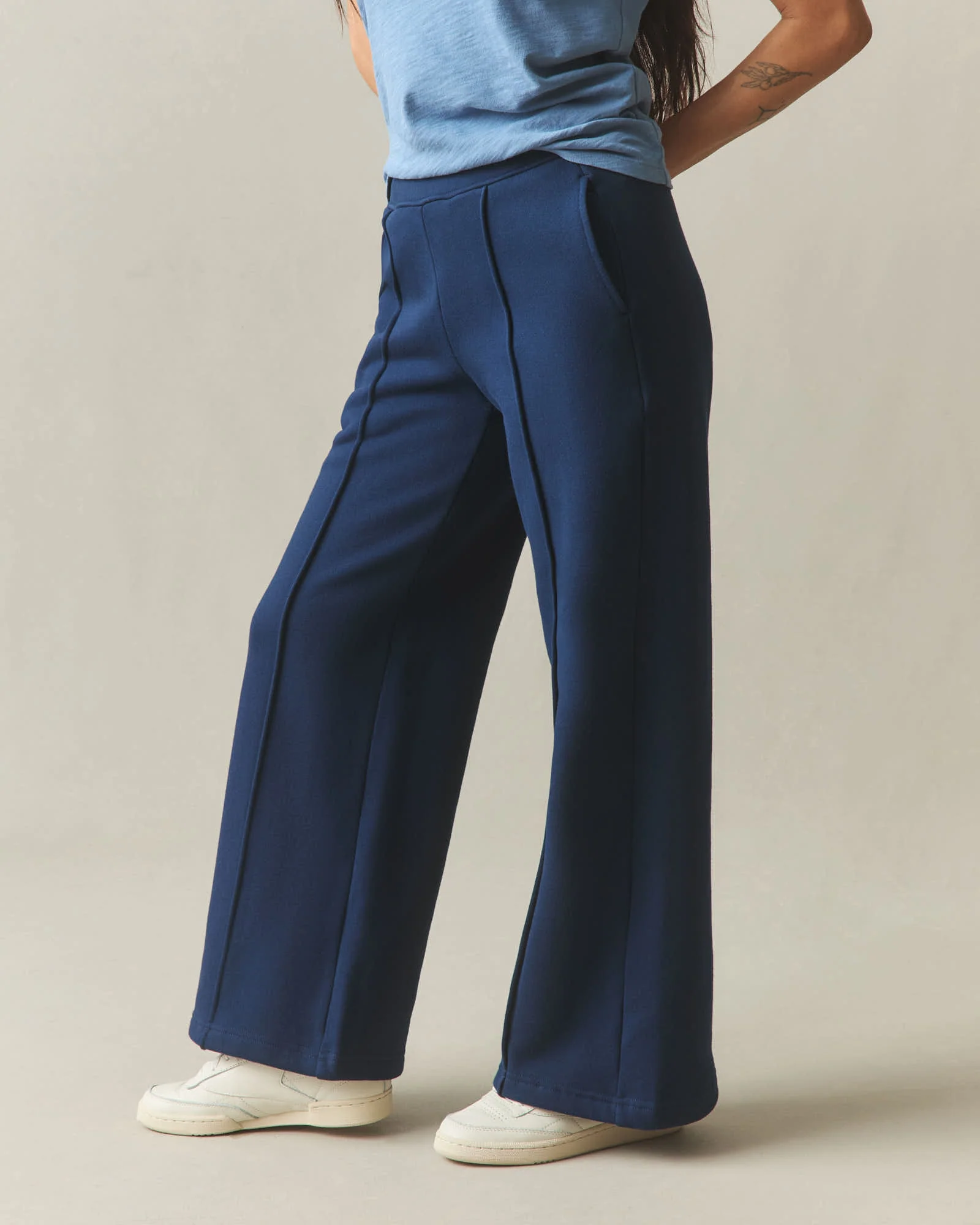 Women's Pintuck Flare Pant - Pageant Blue - Image 2