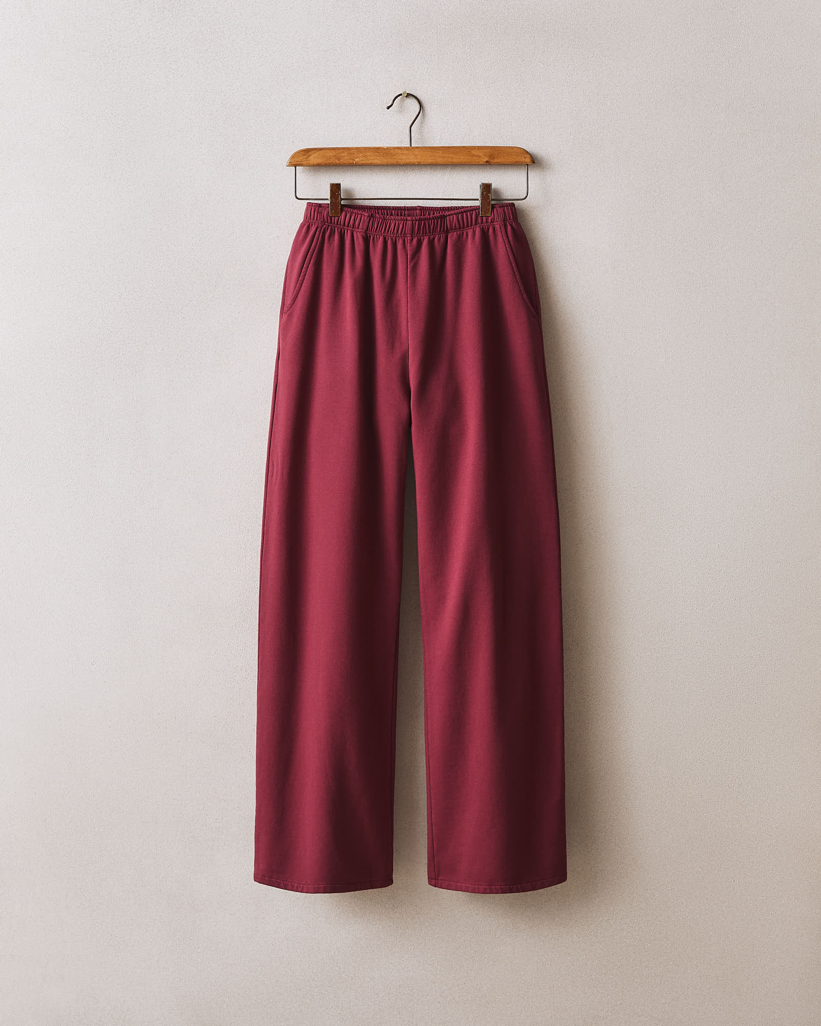 Women's Modal Fleece Straight Pant - Syrah - Image 7