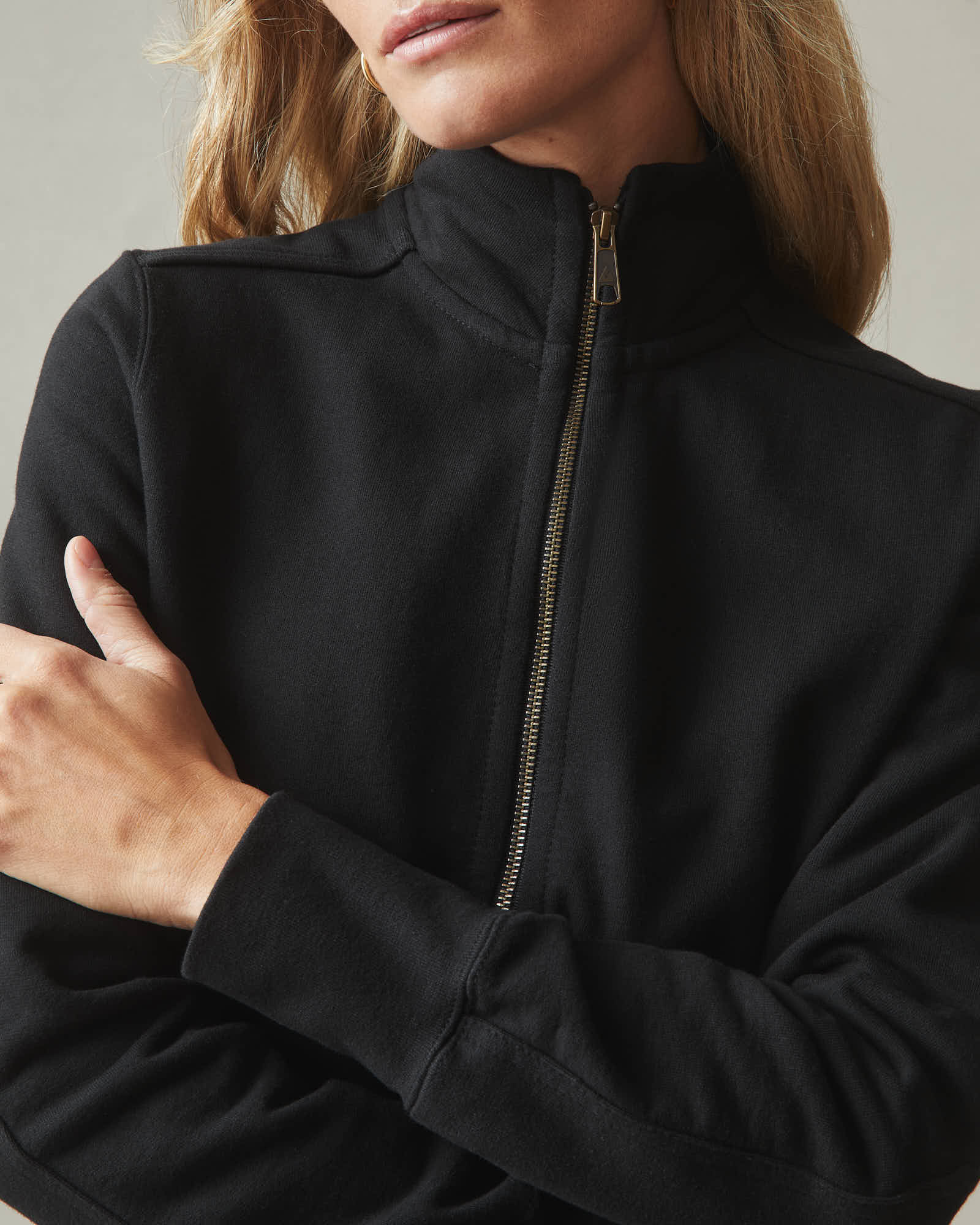Women's Moto Full Zip - Black - Image 3