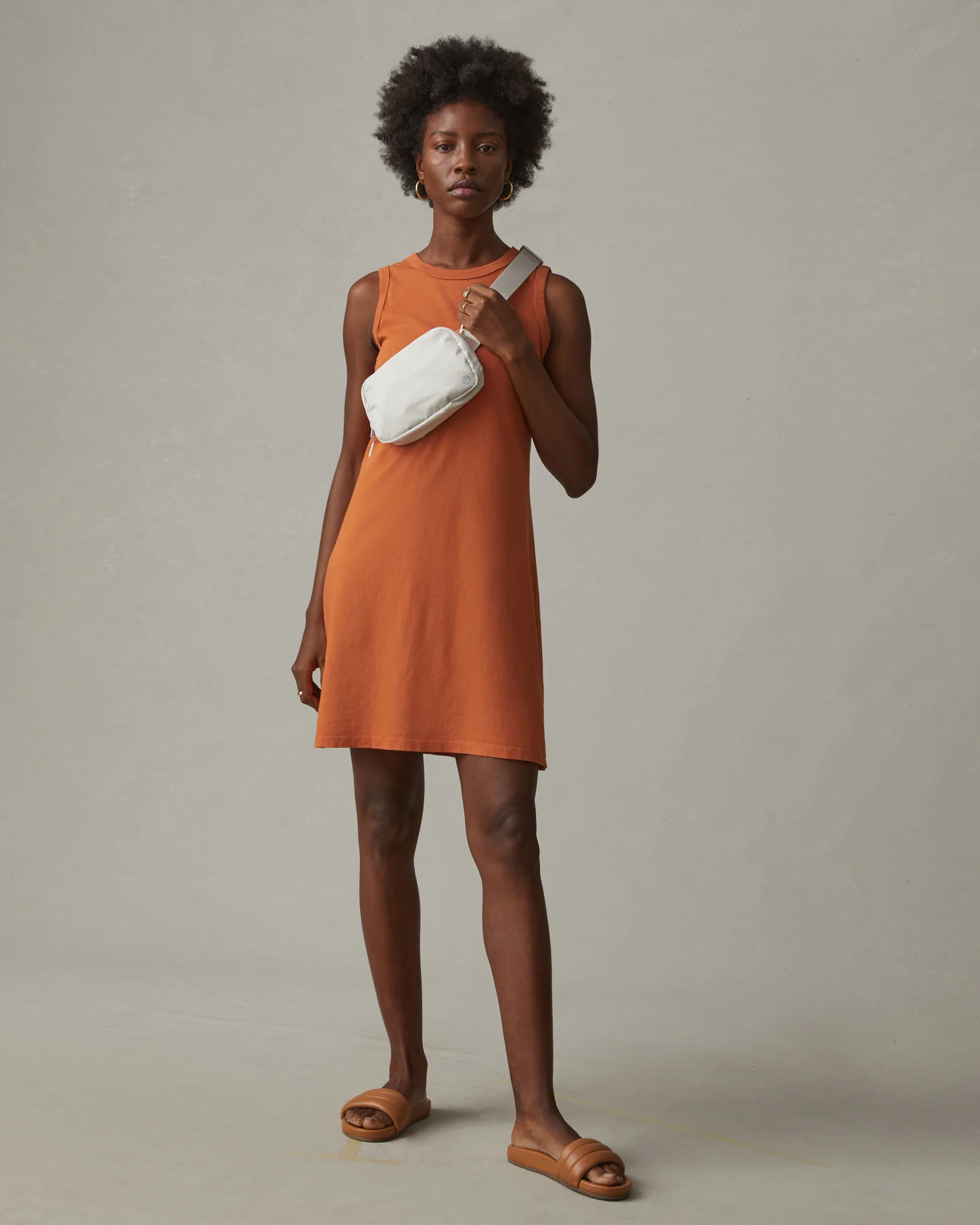 Women's Muscle Tee Dress - Henna - Image 5