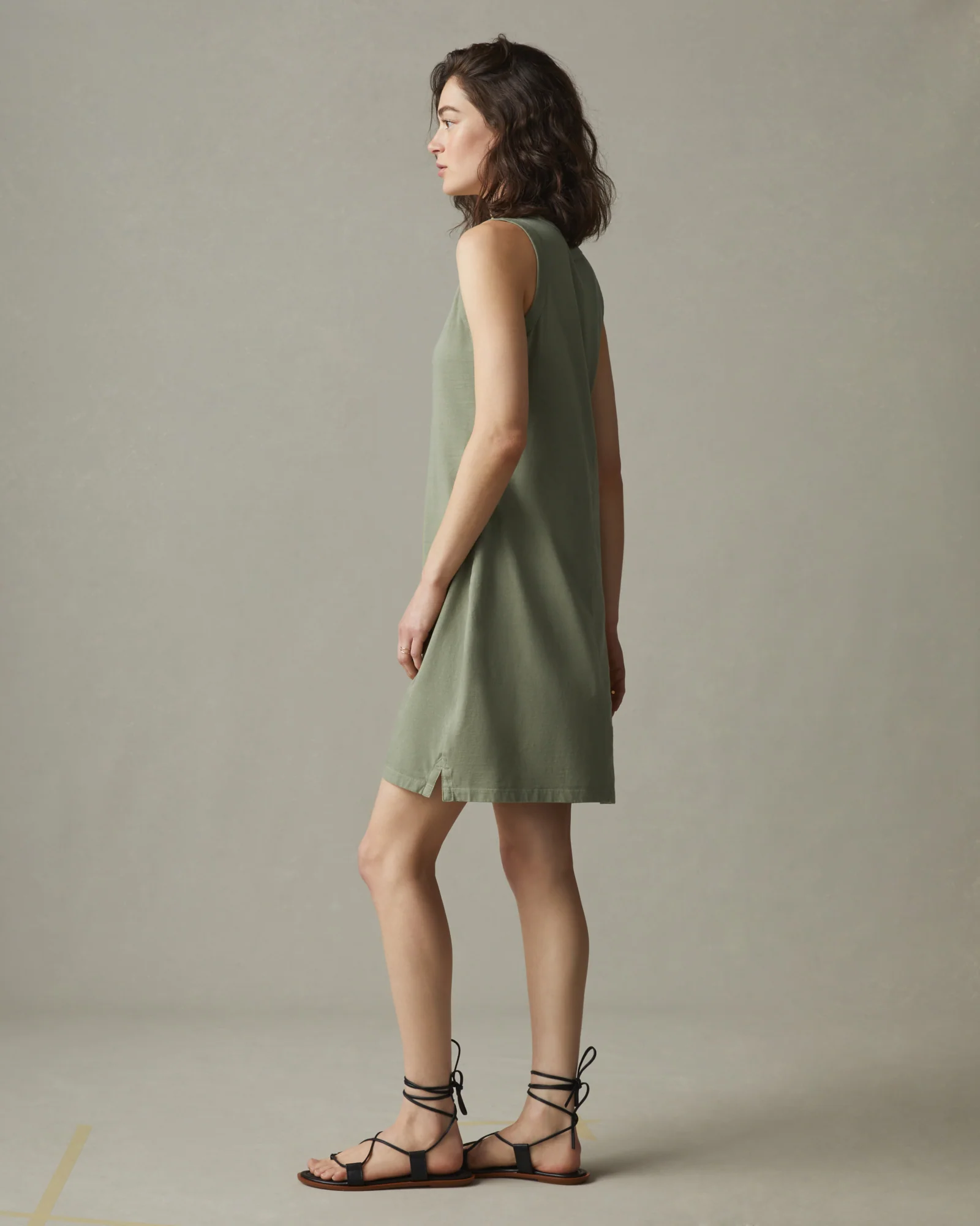Women's Muscle Tee Dress - Light Fatigue - Image 2