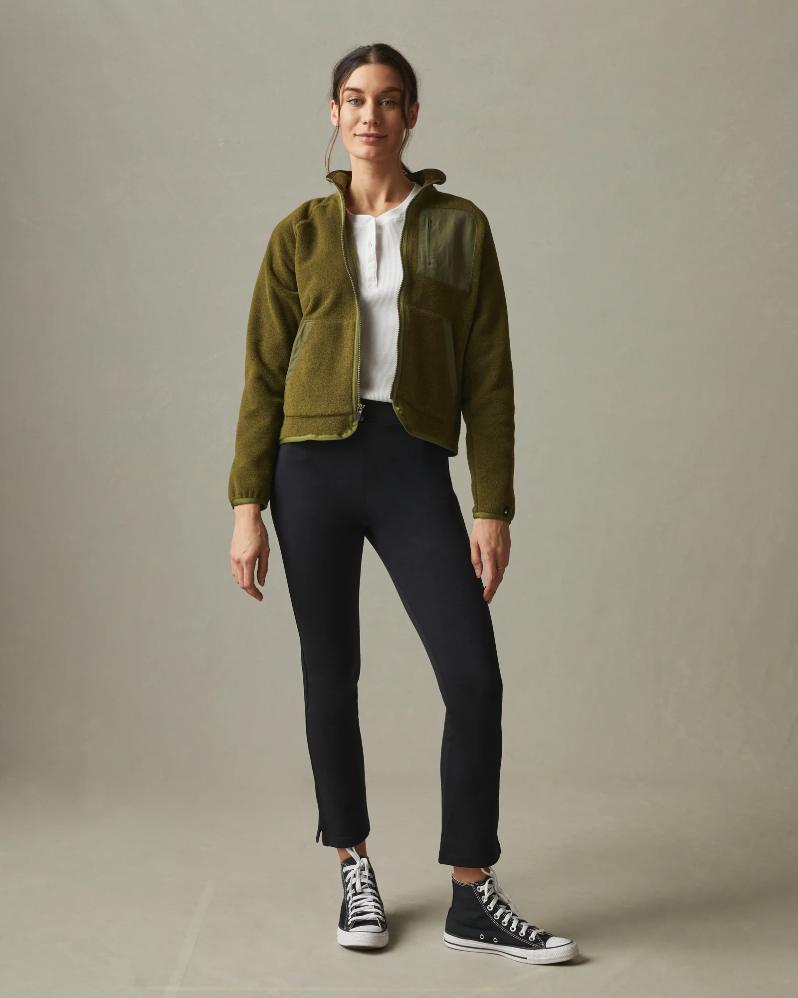 Ponte Kick Flare Pant High Rise - Super Black - Image 5