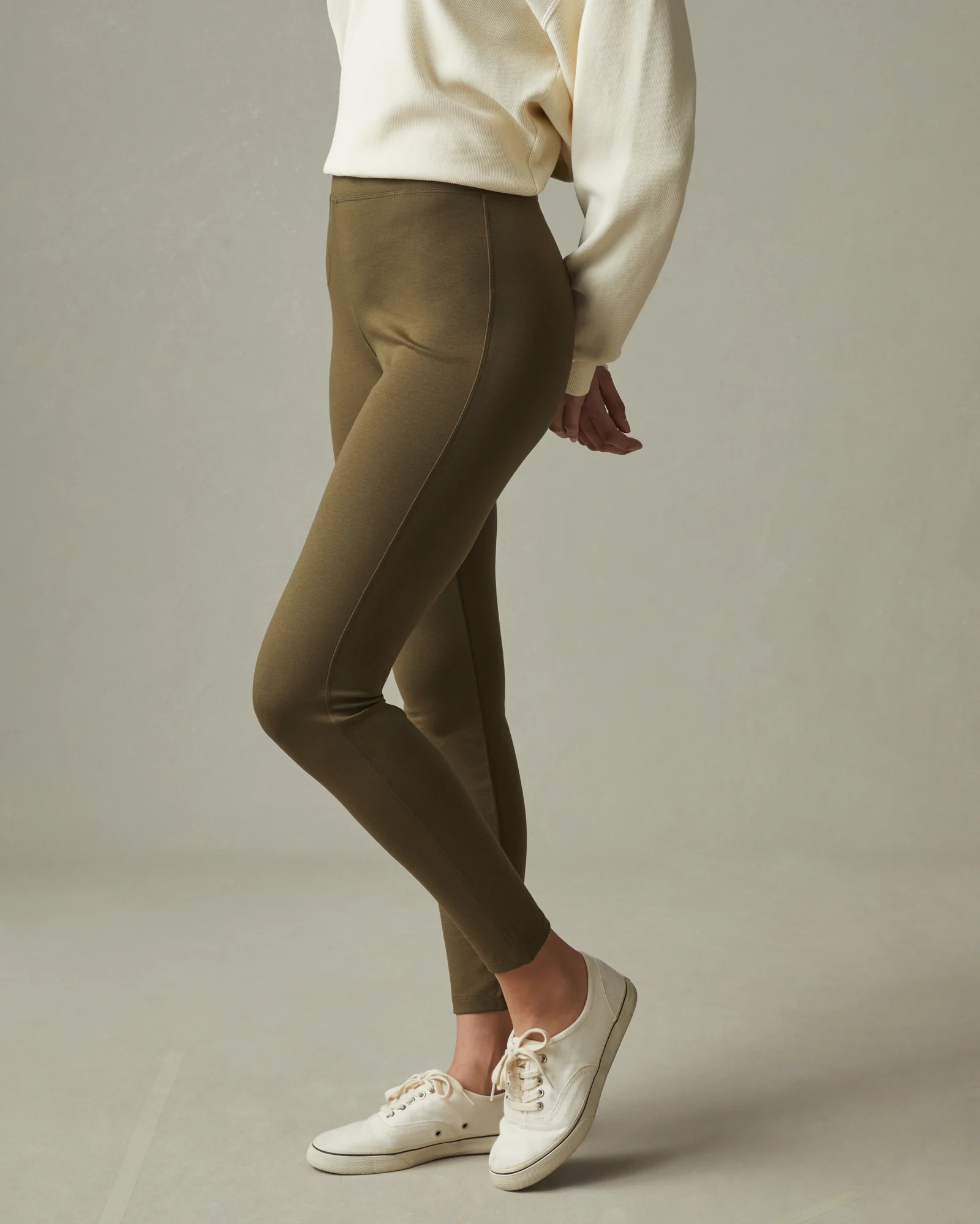 Ponte Slim Pant High Rise - Beech - Image 2
