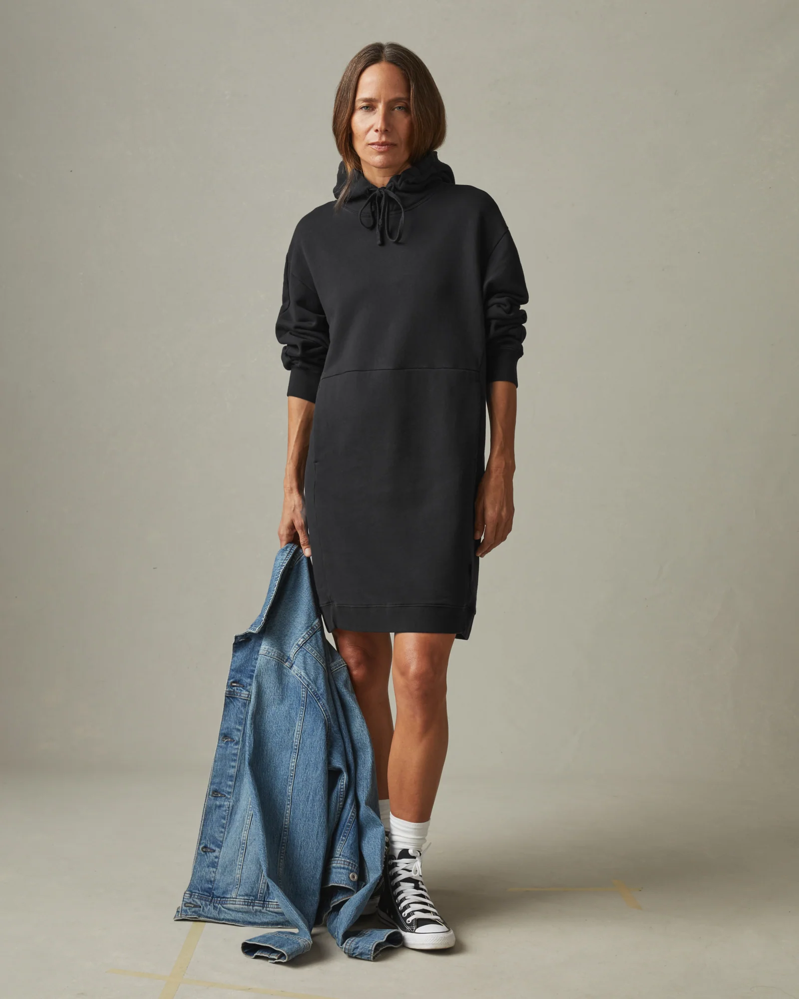 Women's Premium Midweight Hooded Dress - Meteorite - Image 5