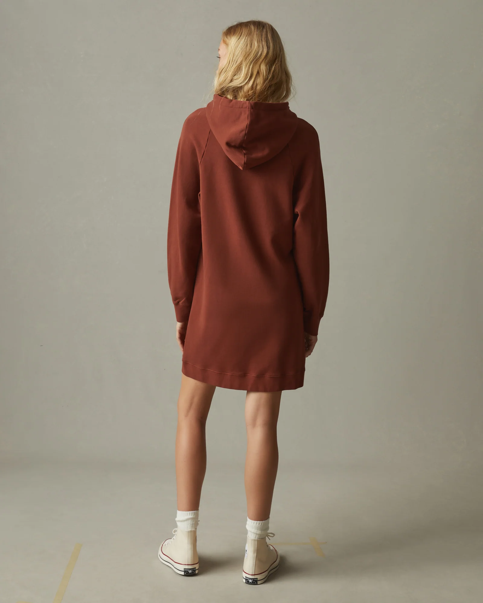 Women's Premium Midweight Hooded Dress - Smoked Cayenne - Image 3
