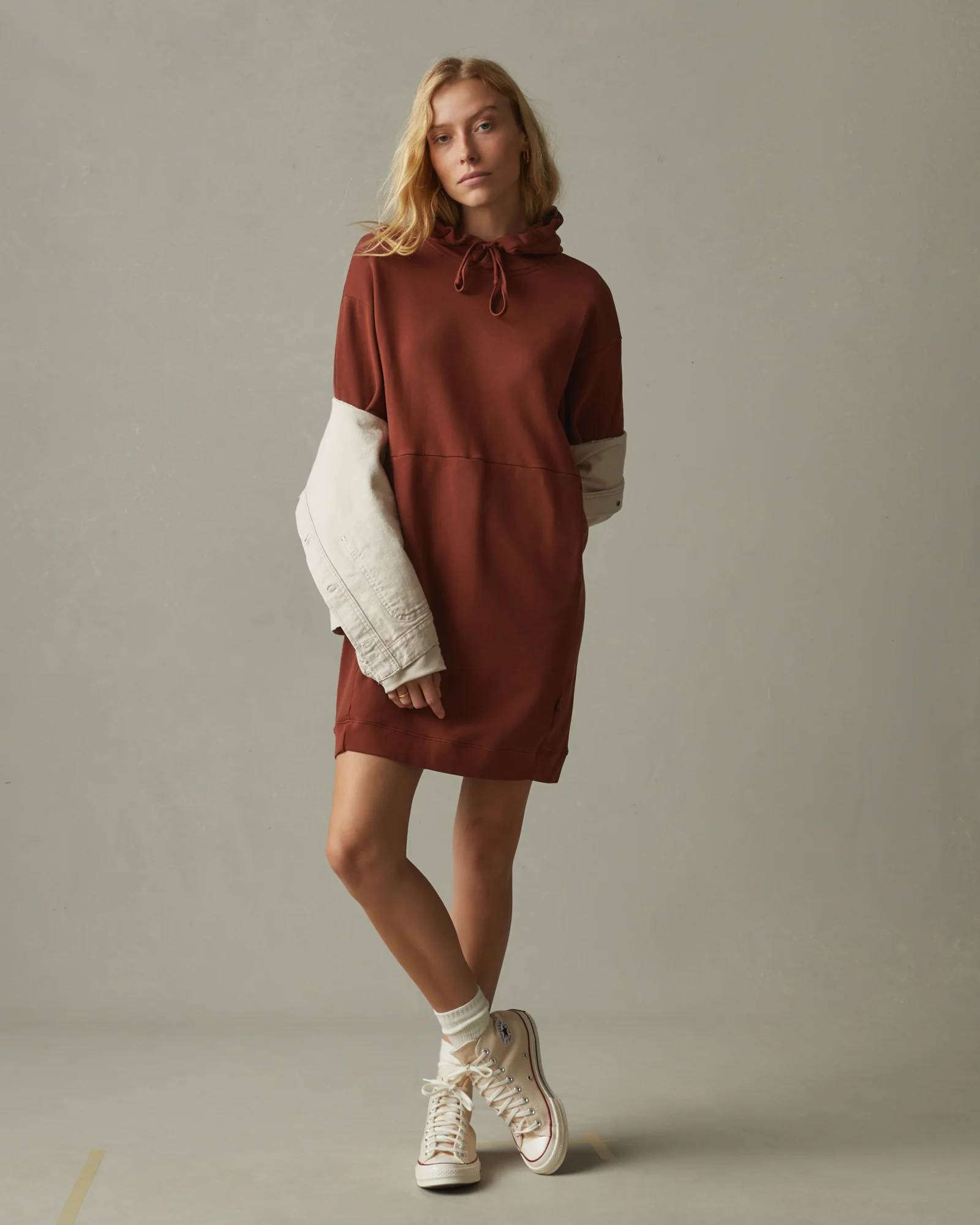 Women's Premium Midweight Hooded Dress - Smoked Cayenne - Image 6
