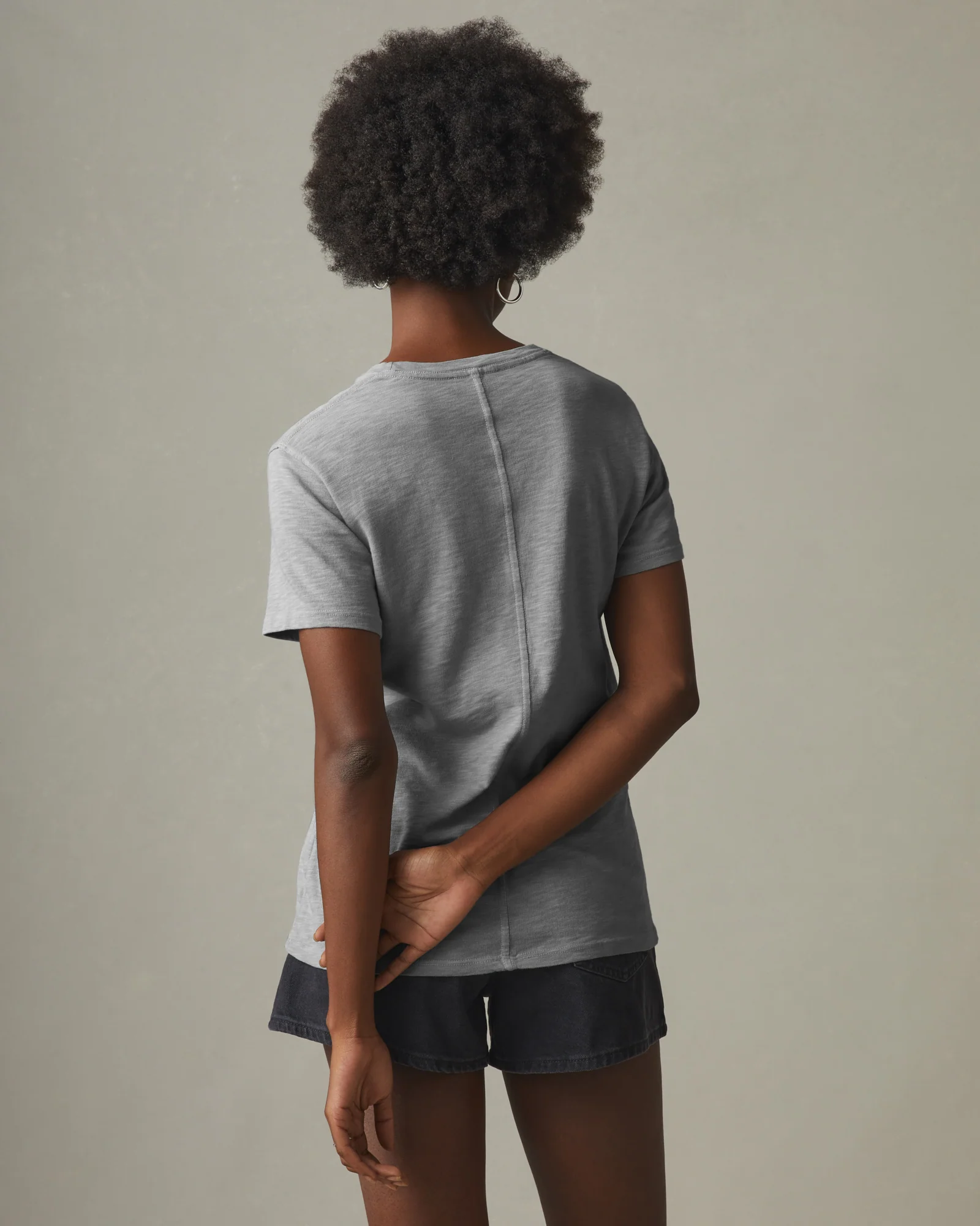 Women's Premium Slub Crew Tee - Cement - Image 3