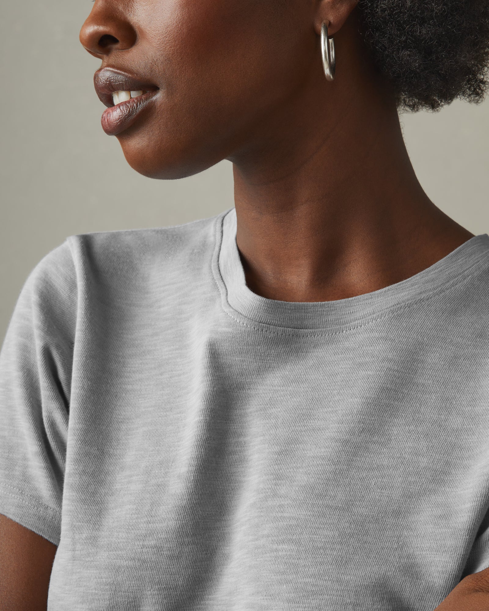 Women's Premium Slub Crew Tee - Cement - Image 4