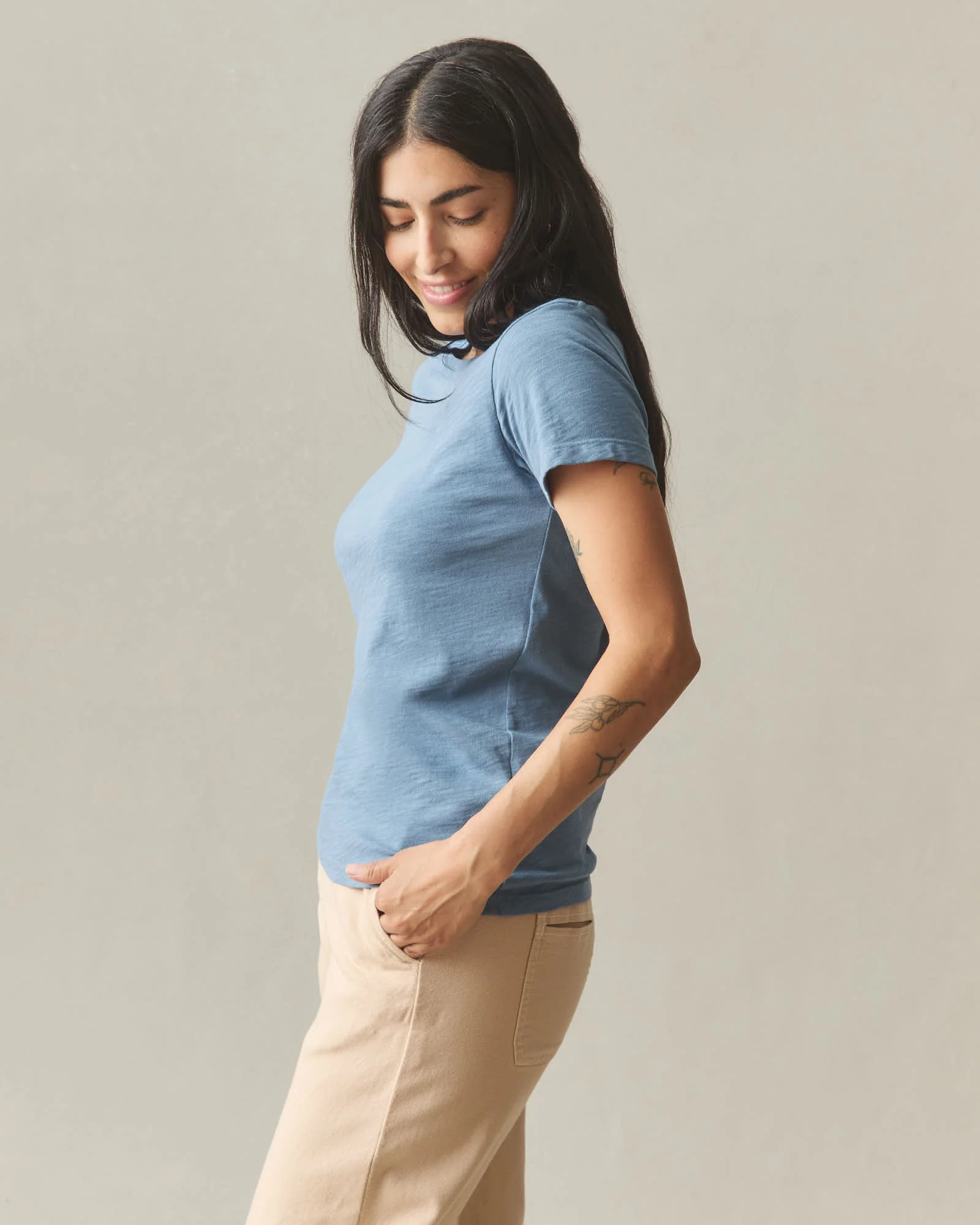 Women's Premium Slub Crew Tee - Mountain Spring - Image 2