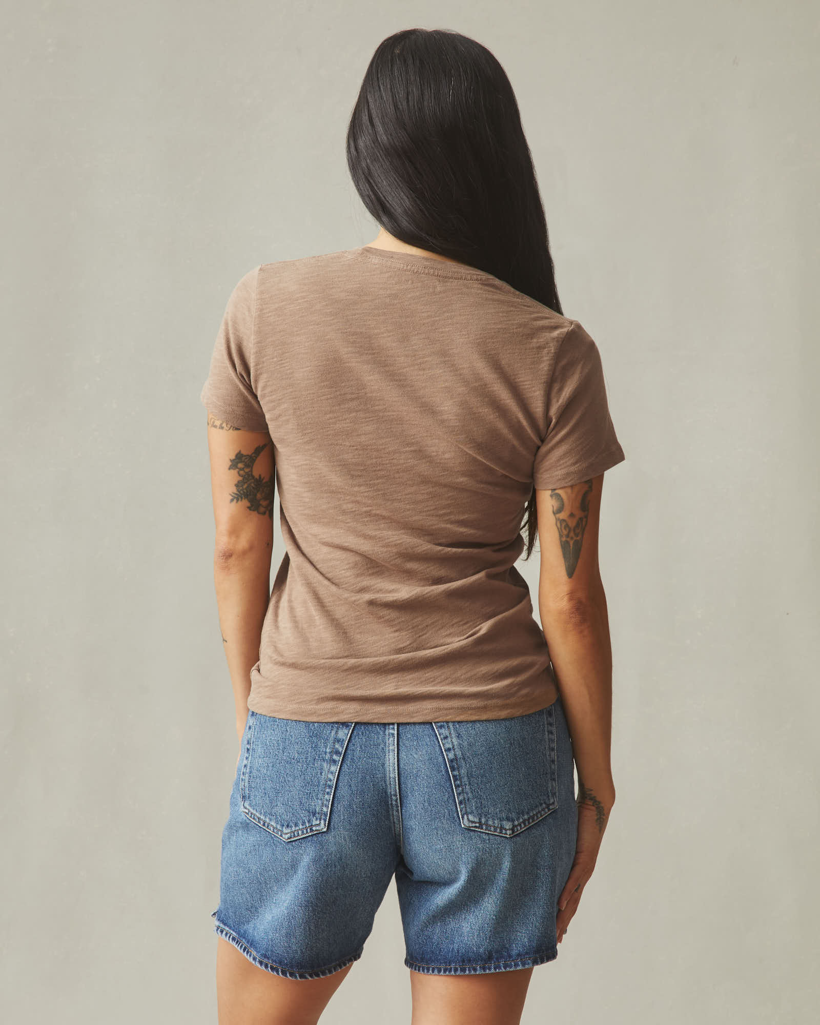 Women's Premium Slub Crew Tee - Pine Bark - Image 3