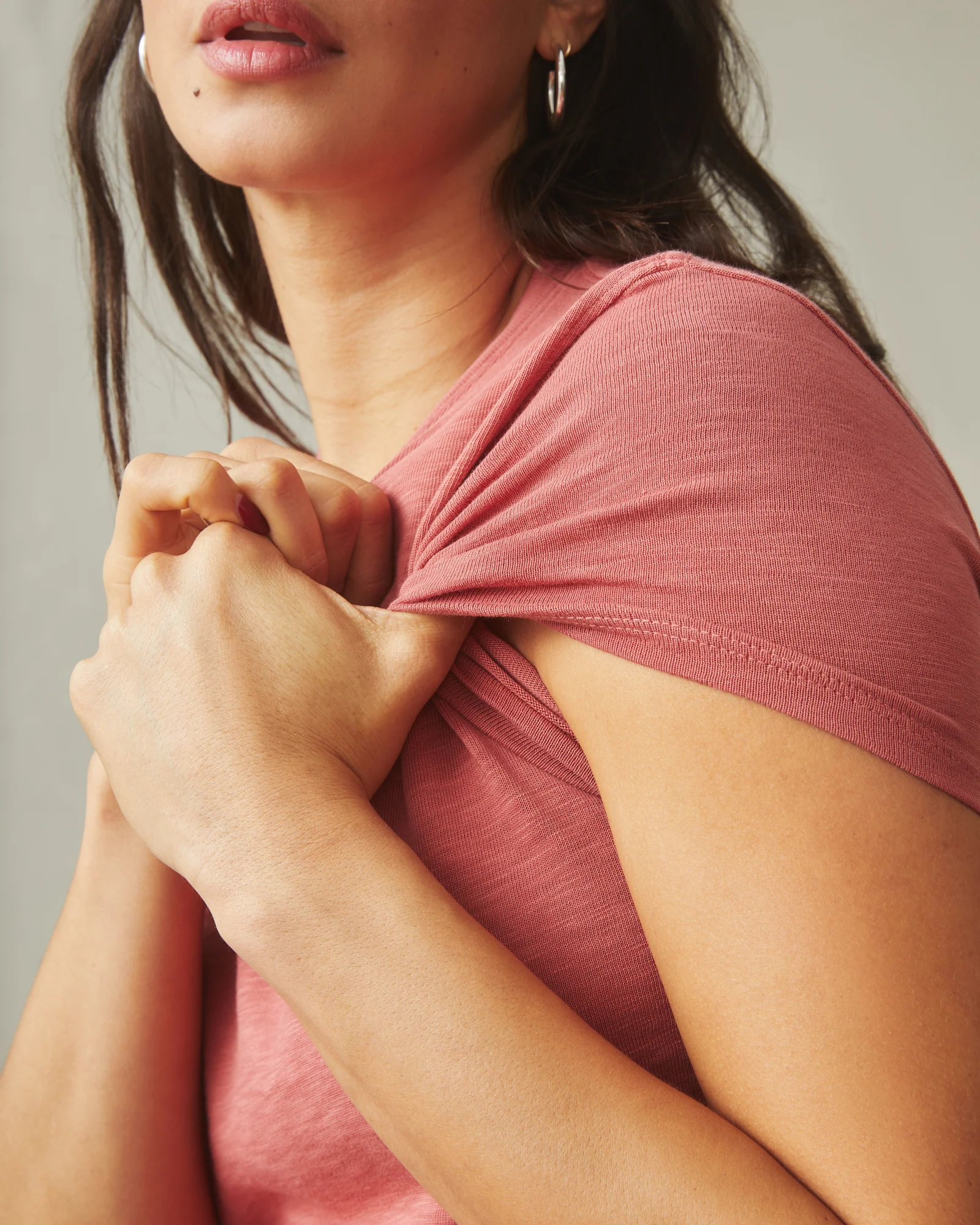 Women's Premium Slub Crew Tee - Red Terra - Image 3