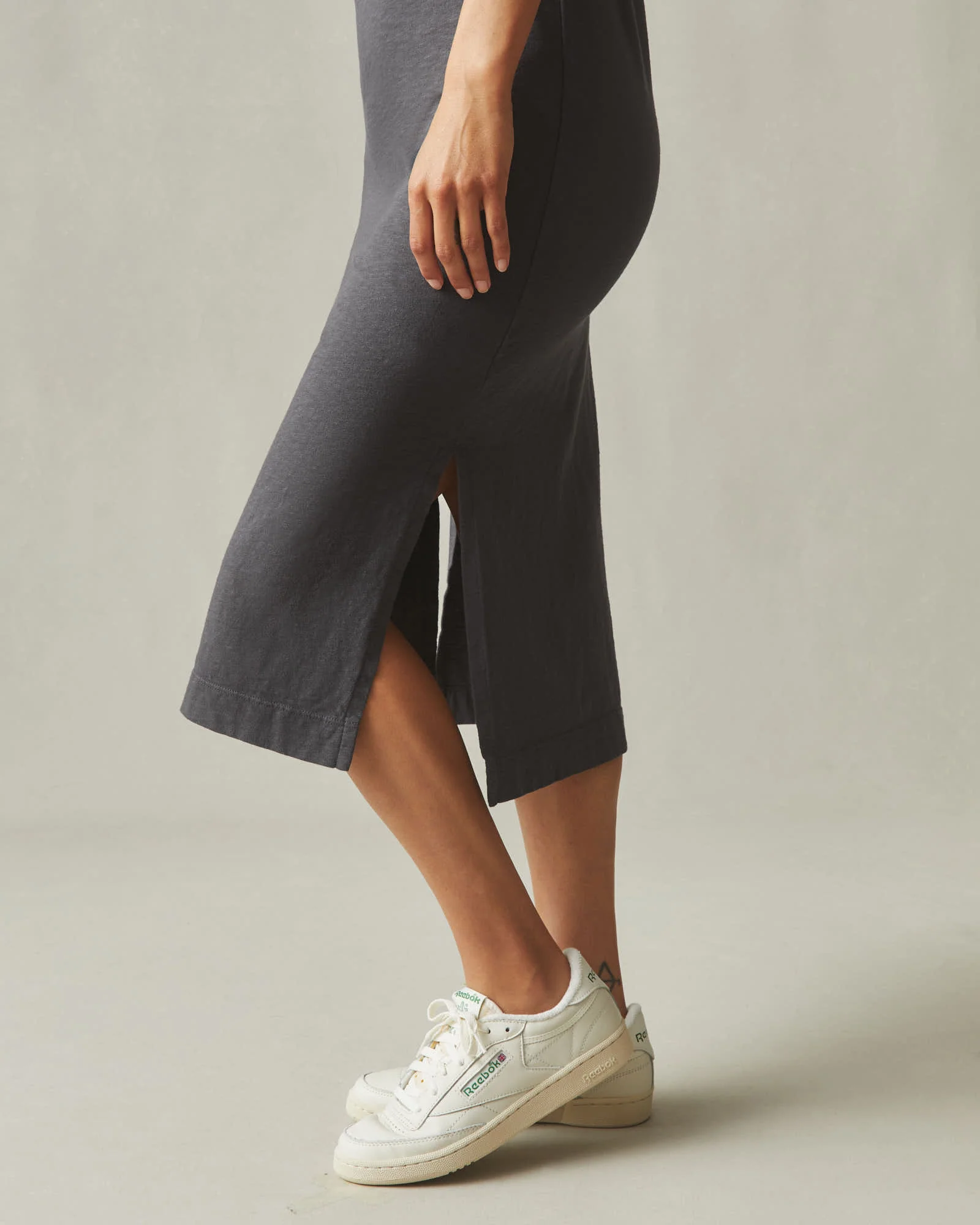 Women's Premium Slub Tank Dress - Dark Charcoal - Image 3