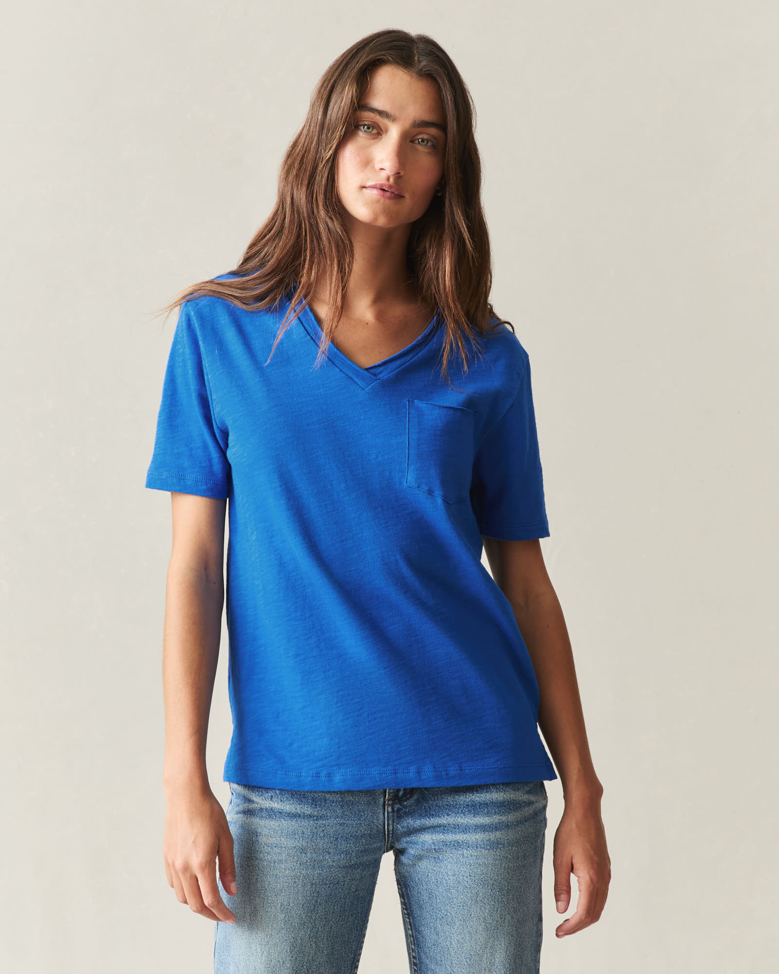 Women's Premium Slub Pocket Tee - Turkish Sea - Image 2