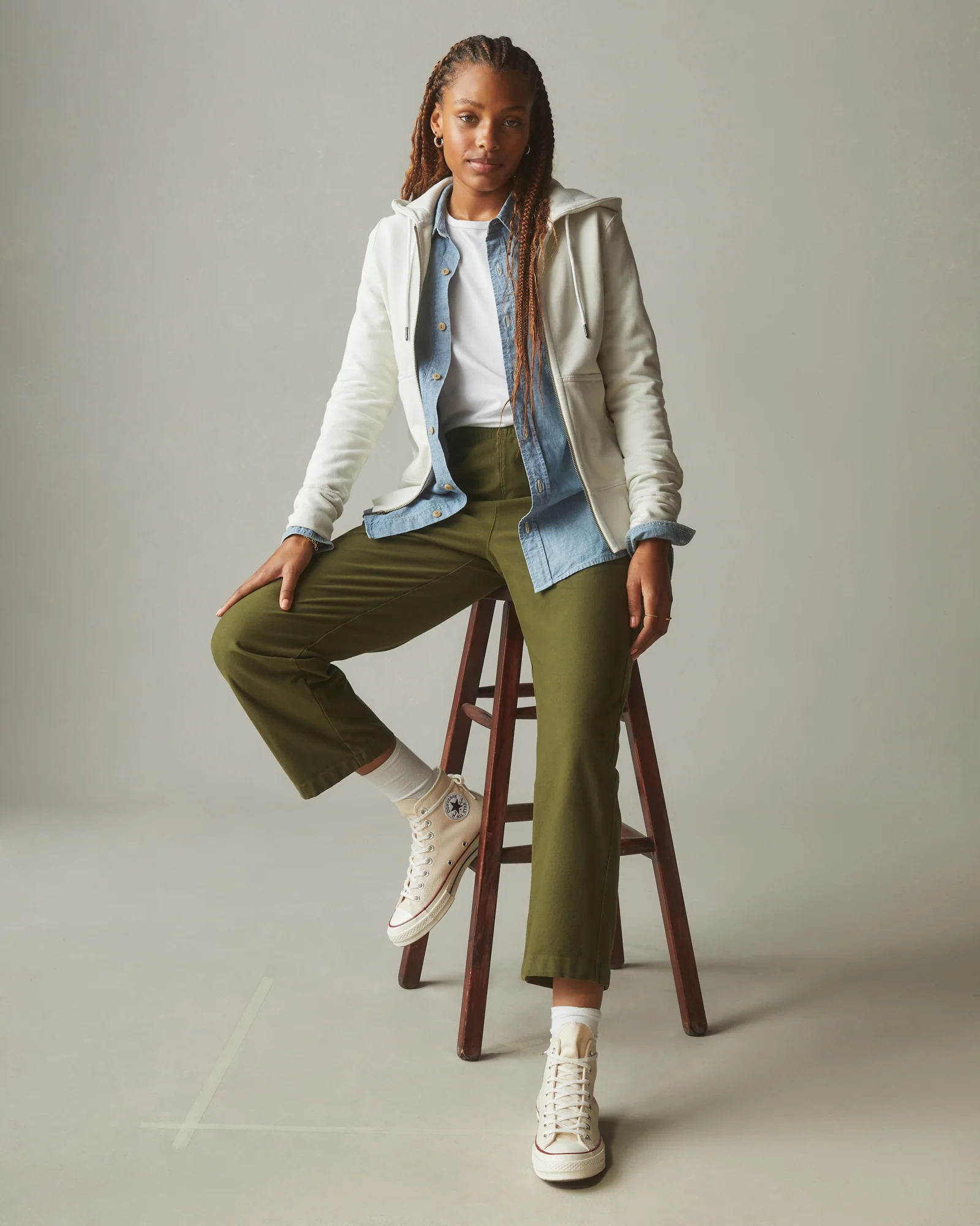 Women's Brushed Twill Pant - Moss - Image 6