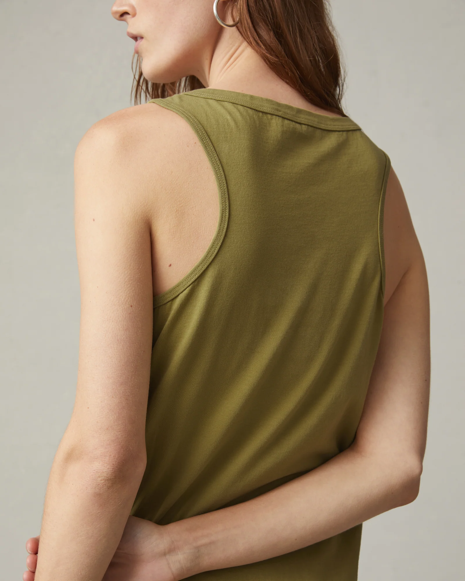 Women's Racer Tank Dress - Peat Moss - Image 4