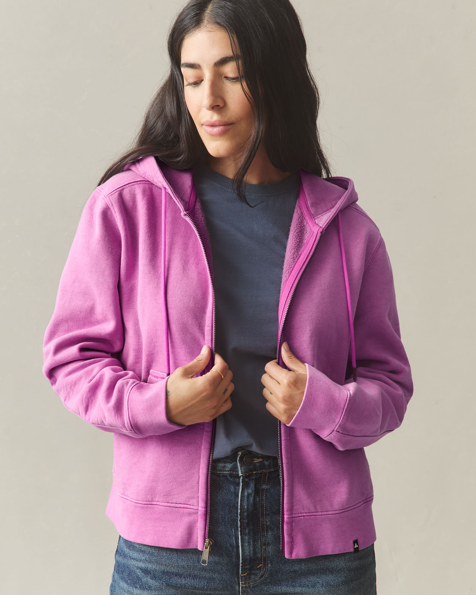 Women's Relaxed Classic Full Zip - Beauty Berry - Image 3