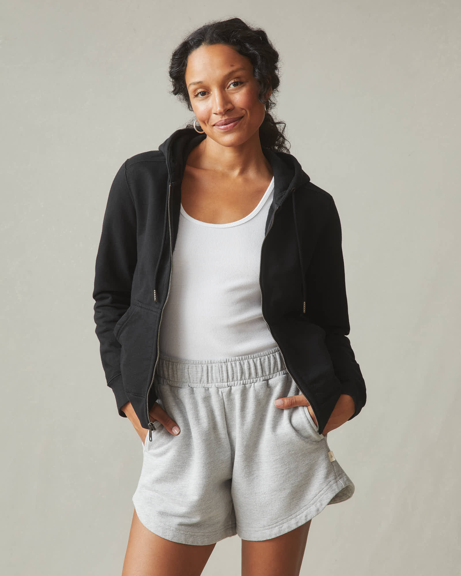 Women's Relaxed Classic Full Zip - Black - Image 2