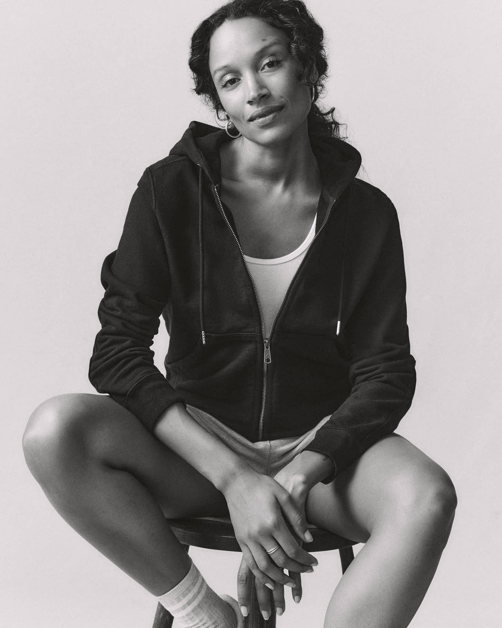 Women's Relaxed Classic Full Zip - Black - Image 7