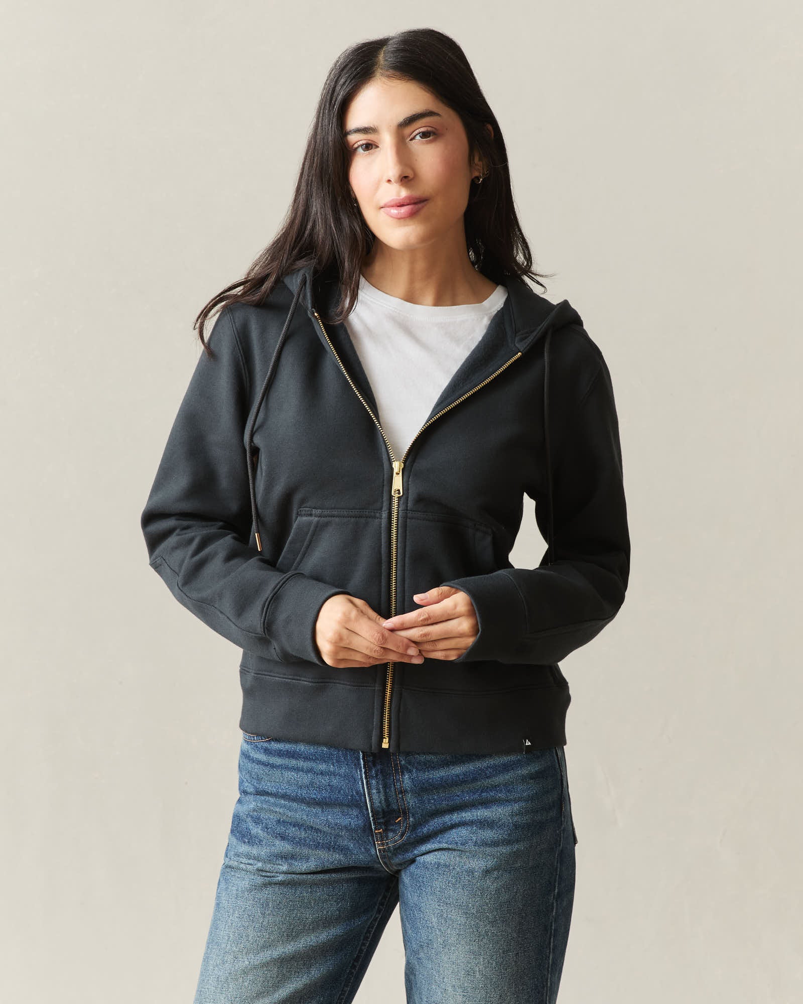 Women's Relaxed Classic Full Zip - Black - Image 2