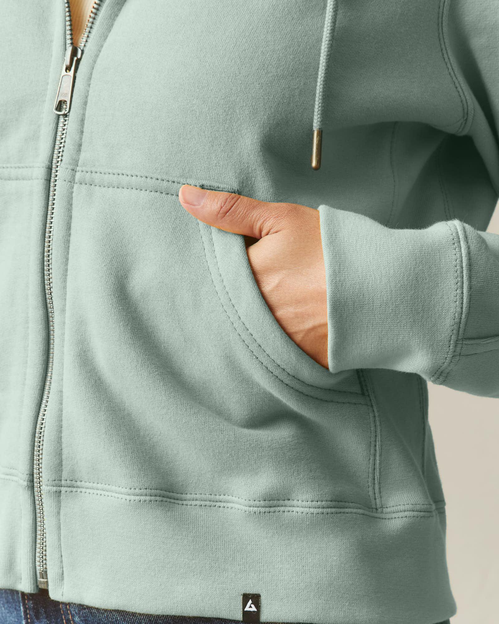 Women's Relaxed Classic Full Zip - Green Milieu - Image 5