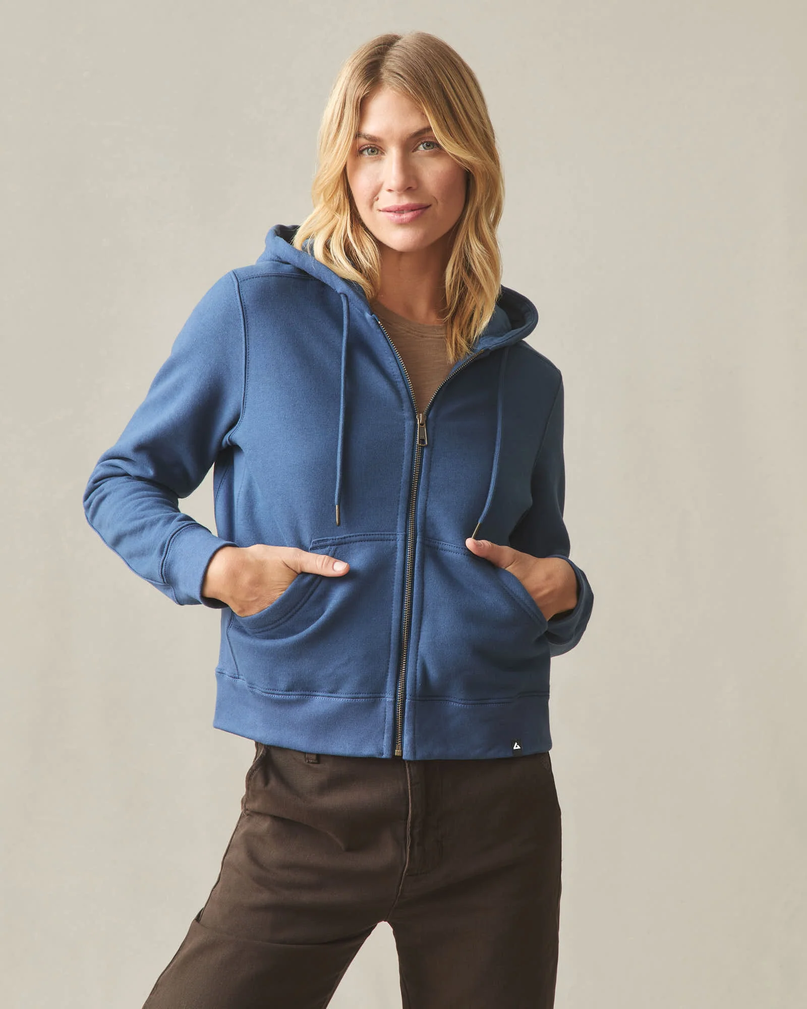 Women's Relaxed Classic Full Zip - Marine Navy - Image 3