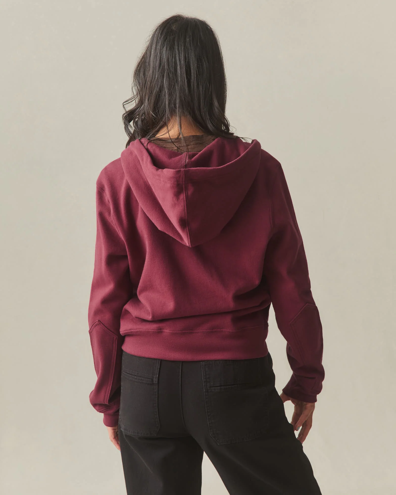 Women's Relaxed Classic Full Zip - Pomegranate - Image 4