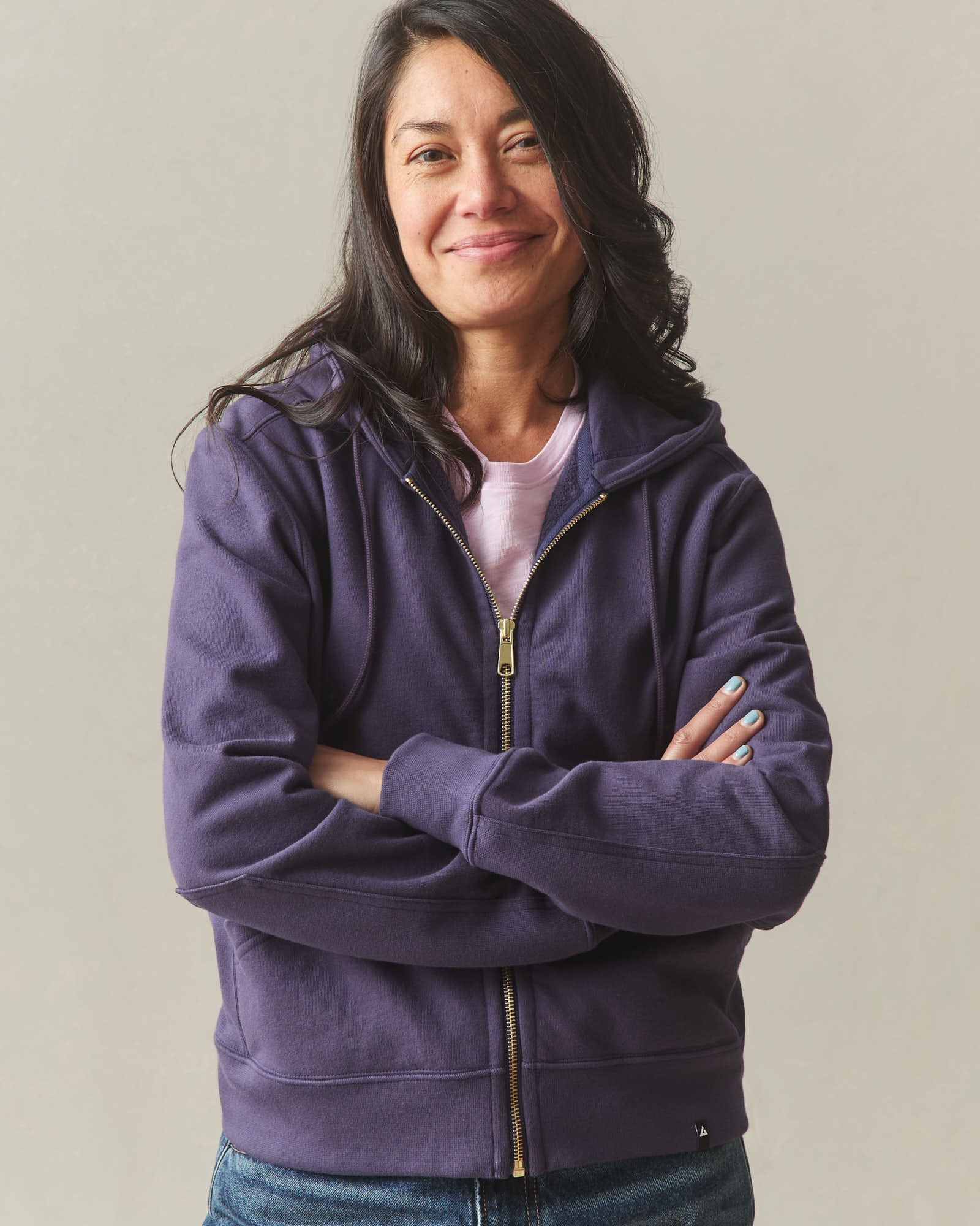 Women's Relaxed Classic Full Zip - Purple Velvet - Image 3