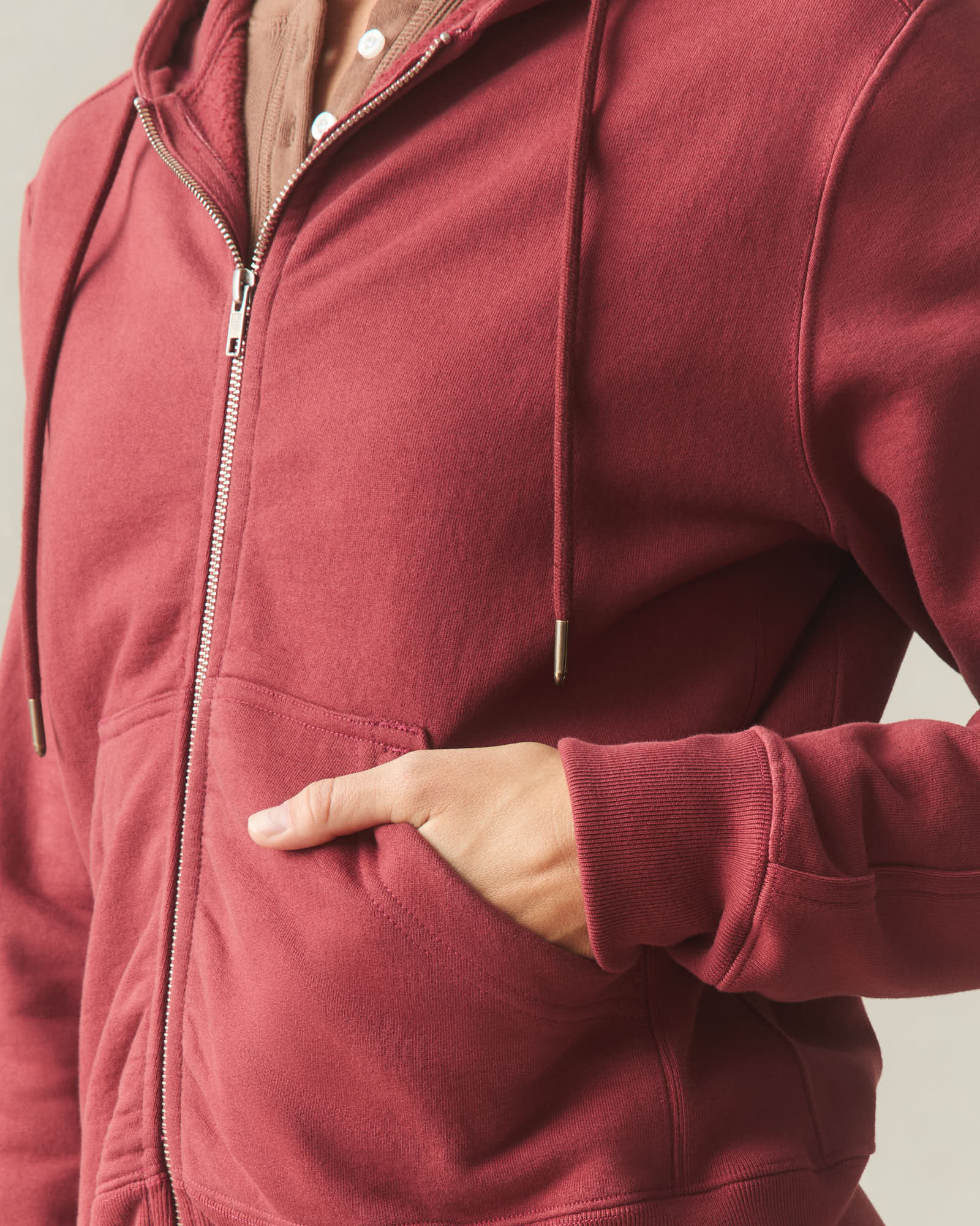 Women's Relaxed Classic Full Zip - Sundried Tomato - Image 5