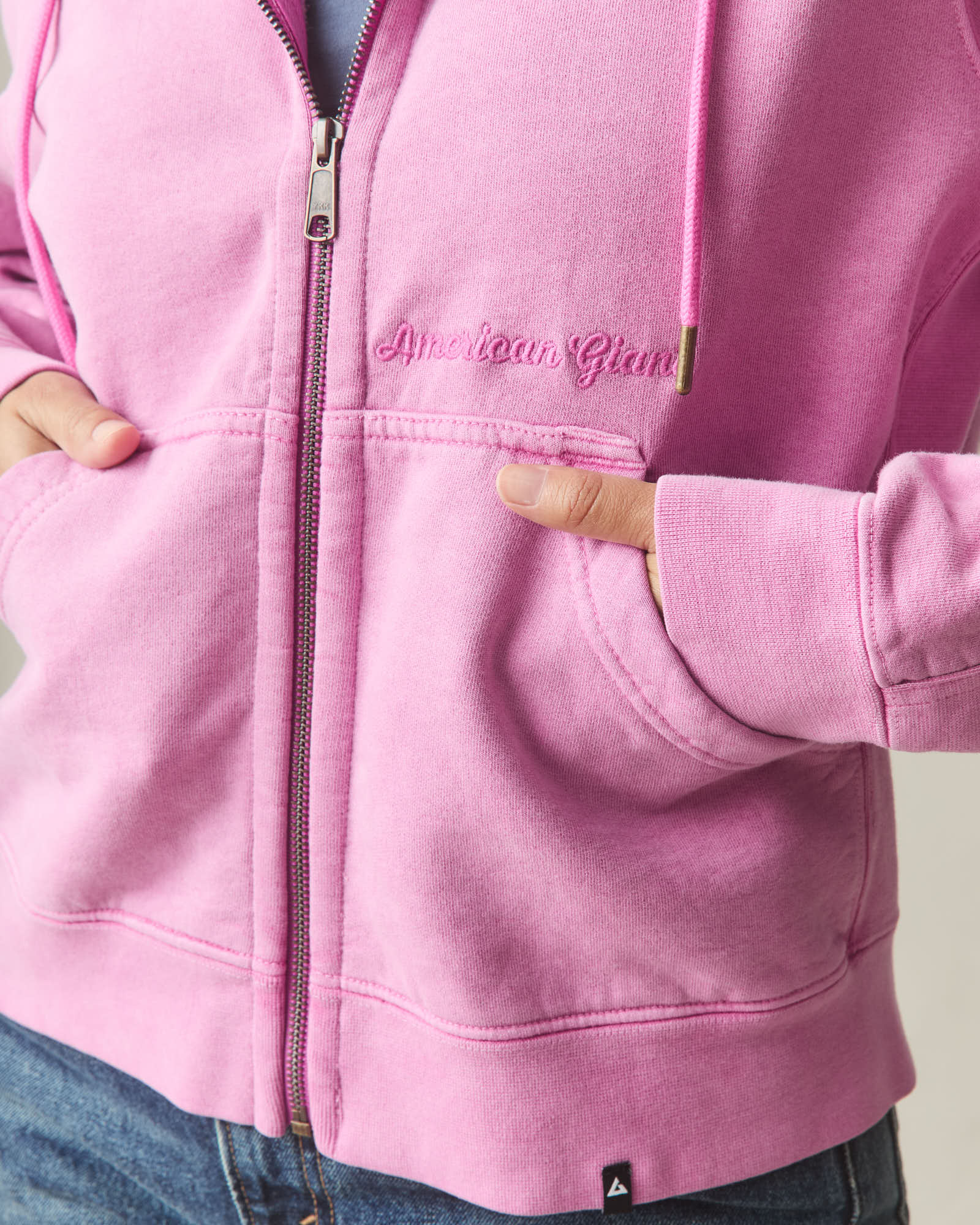 Women's Vintage Wash Relaxed Classic Full Zip - Washed Fiji Flower - Image 4