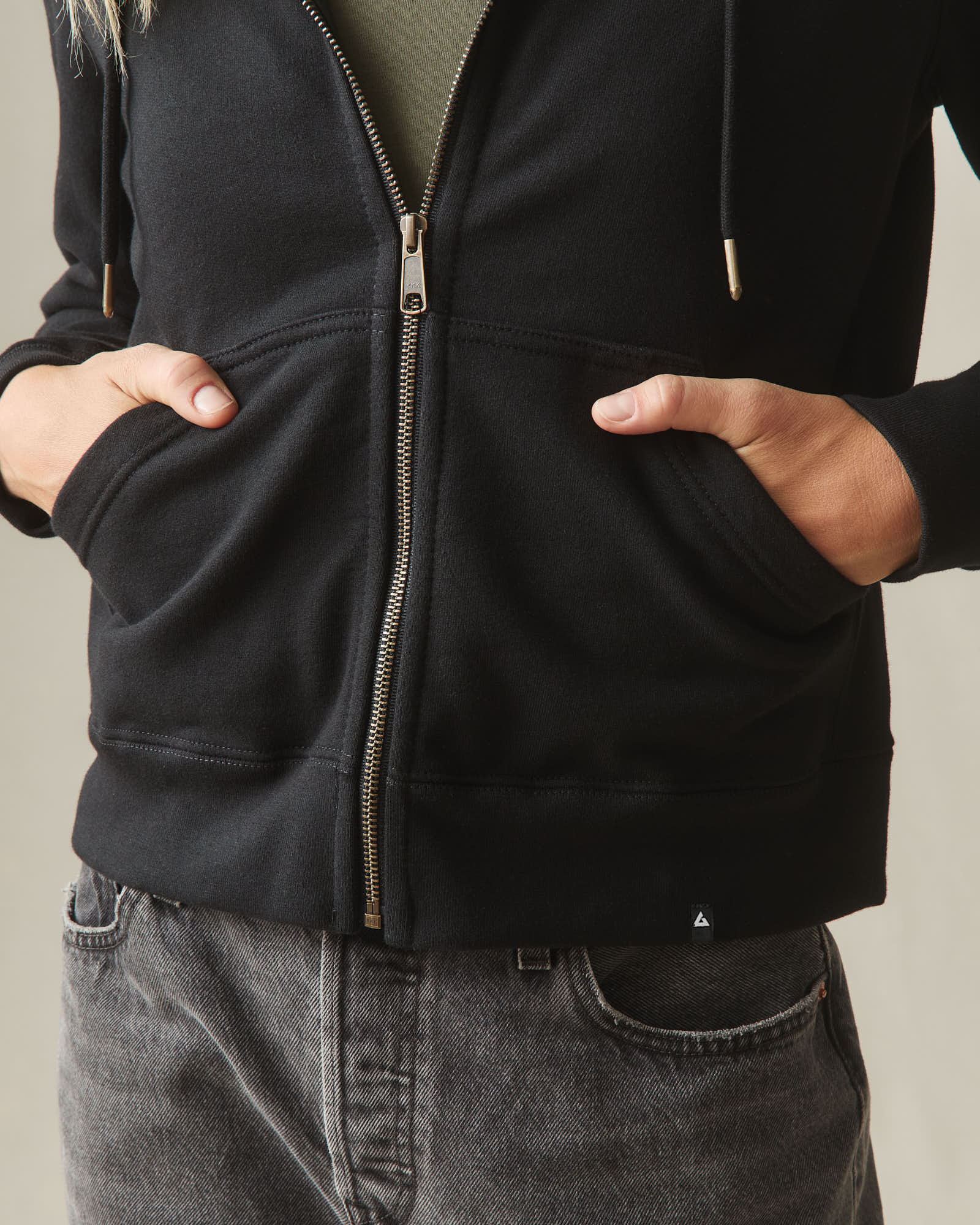 Women's Relaxed Classic Full Zip - Black - Image 6