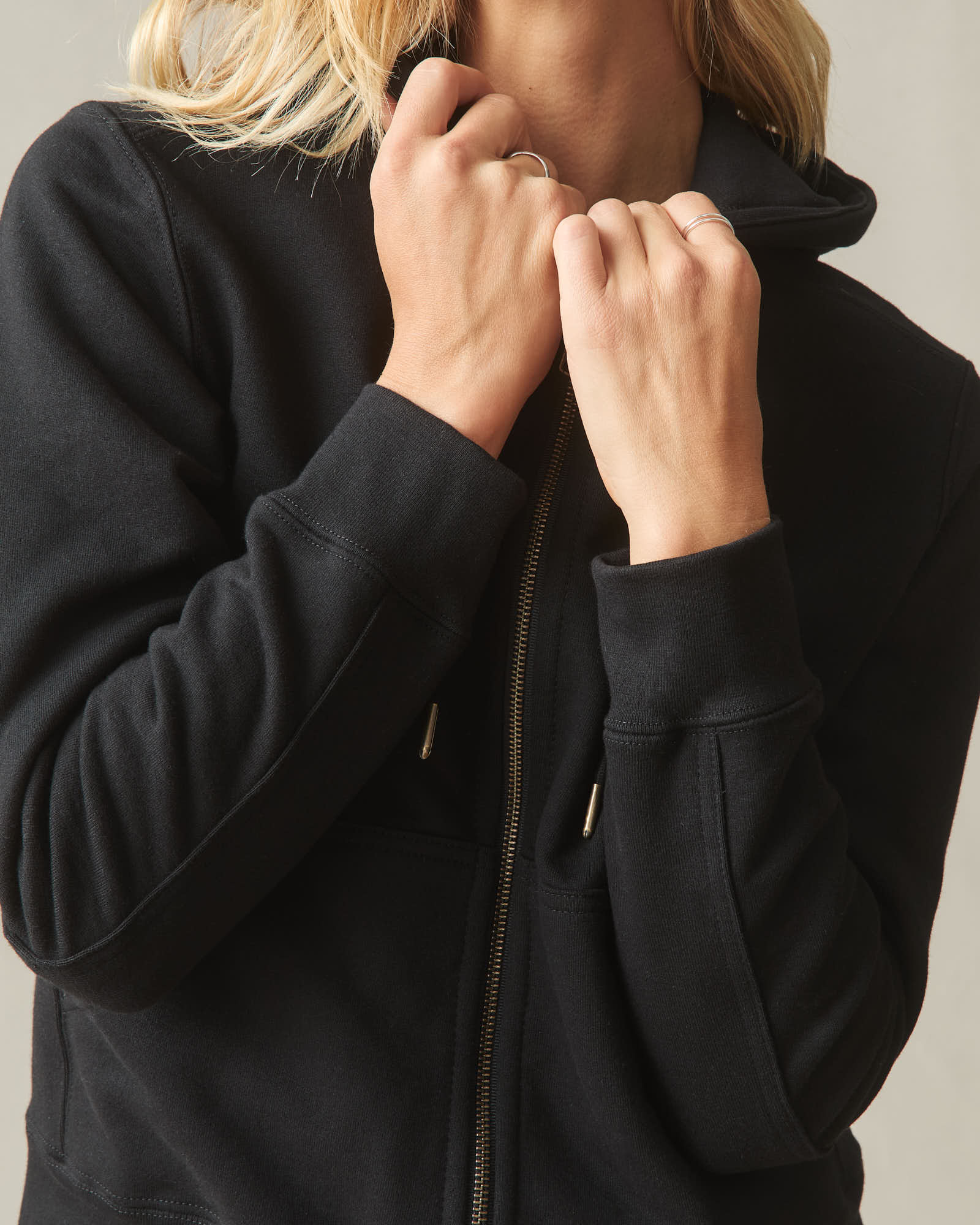 Women's Relaxed Classic Full Zip - Black - Image 7