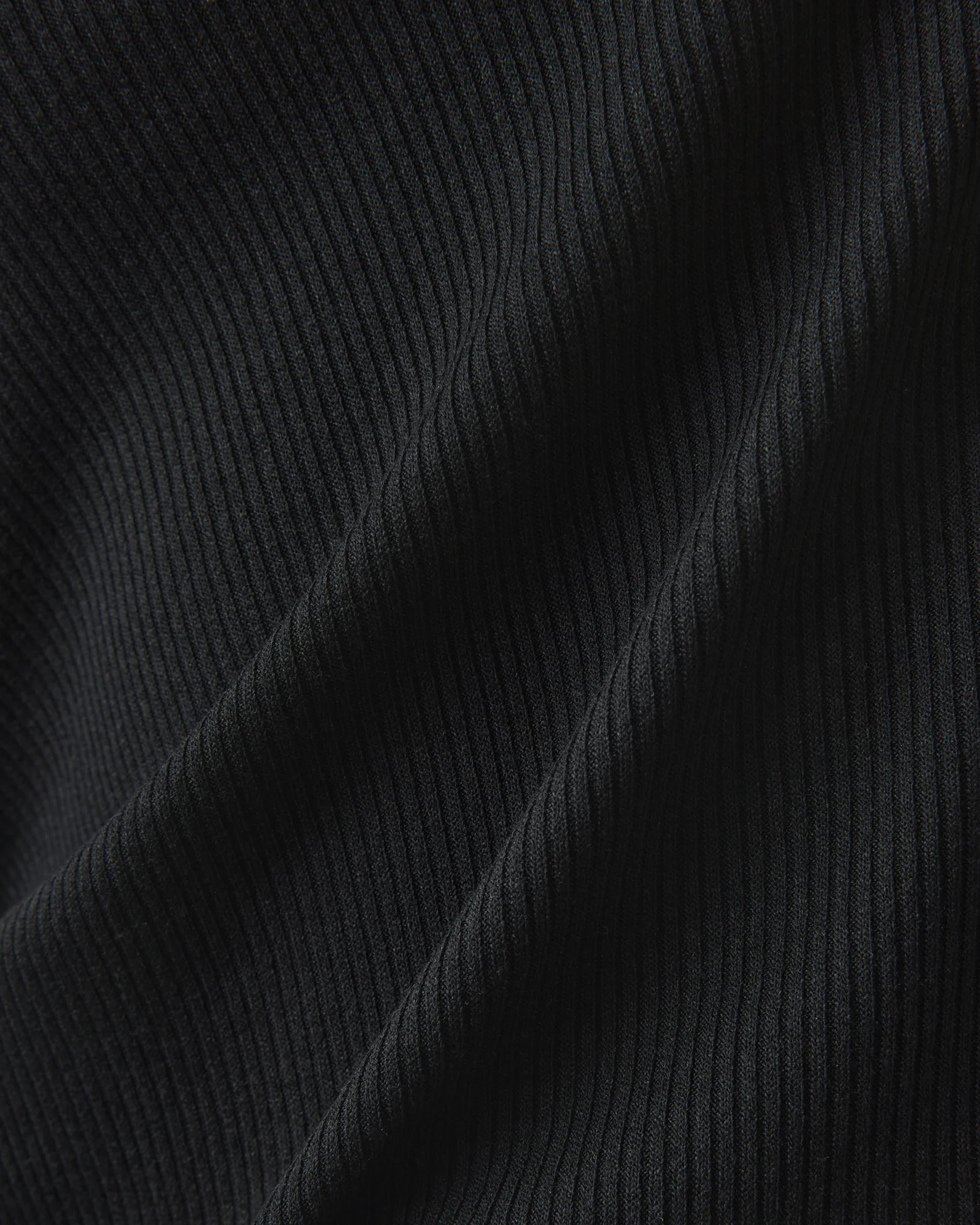 Women's Rib Crew Tee - Super Black - Image 4