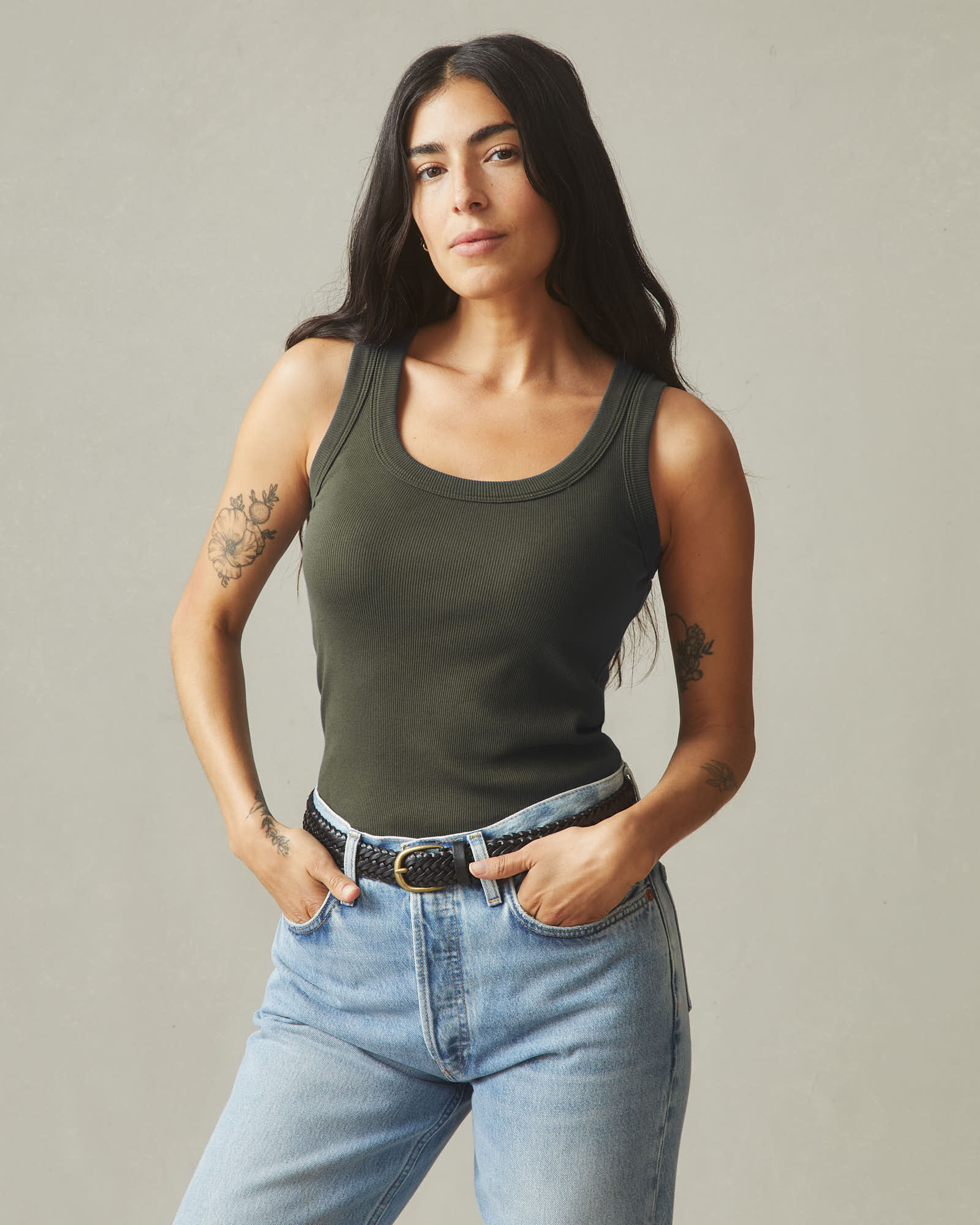 Women's Rib Tank - Loden - Image 2
