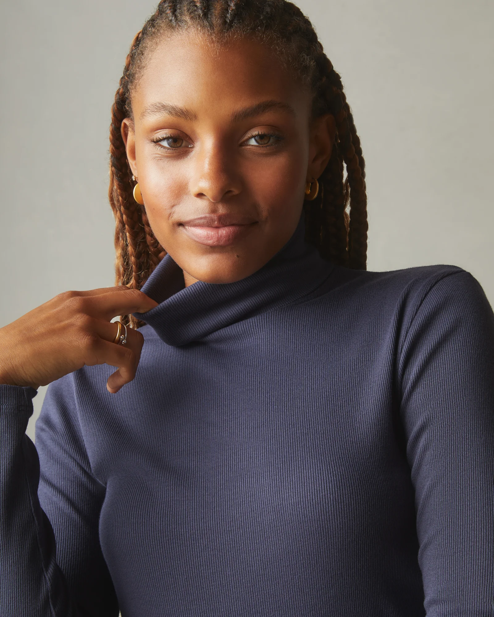 Women's Rib Turtleneck - Inkwell - Image 4