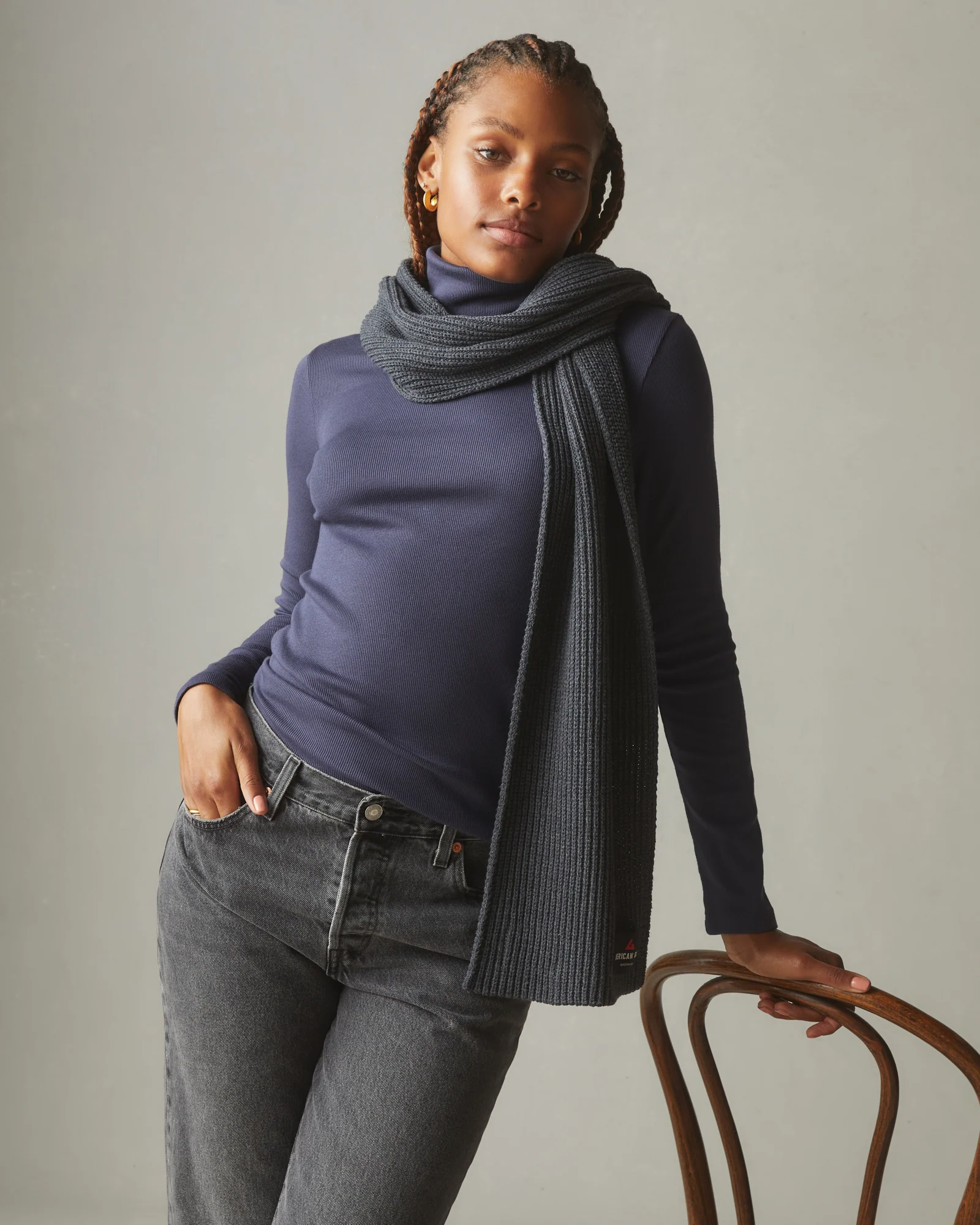 Women's Rib Turtleneck - Inkwell - Image 5