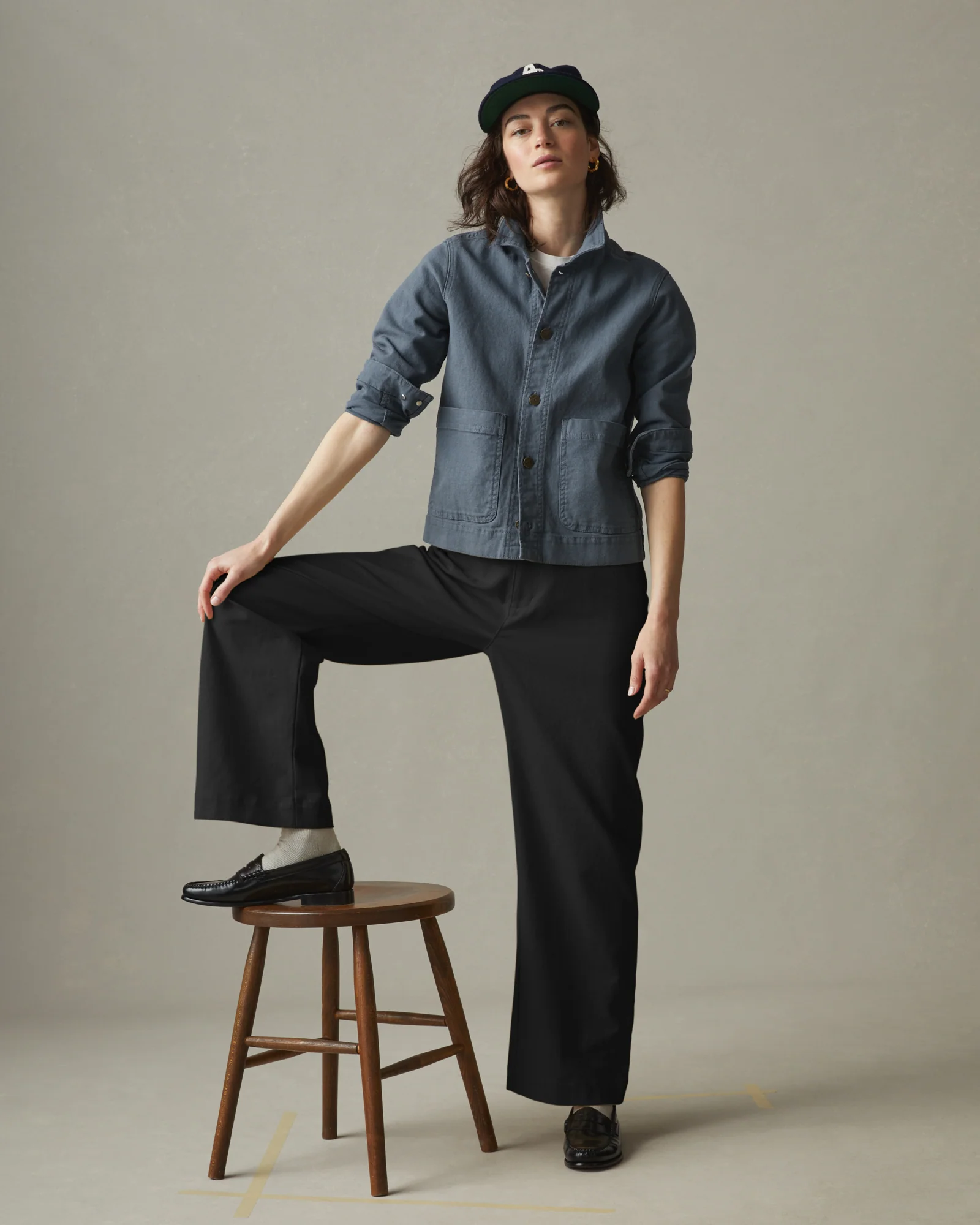 Women's Roughneck Chore Jacket - Vintage Indigo - Image 5