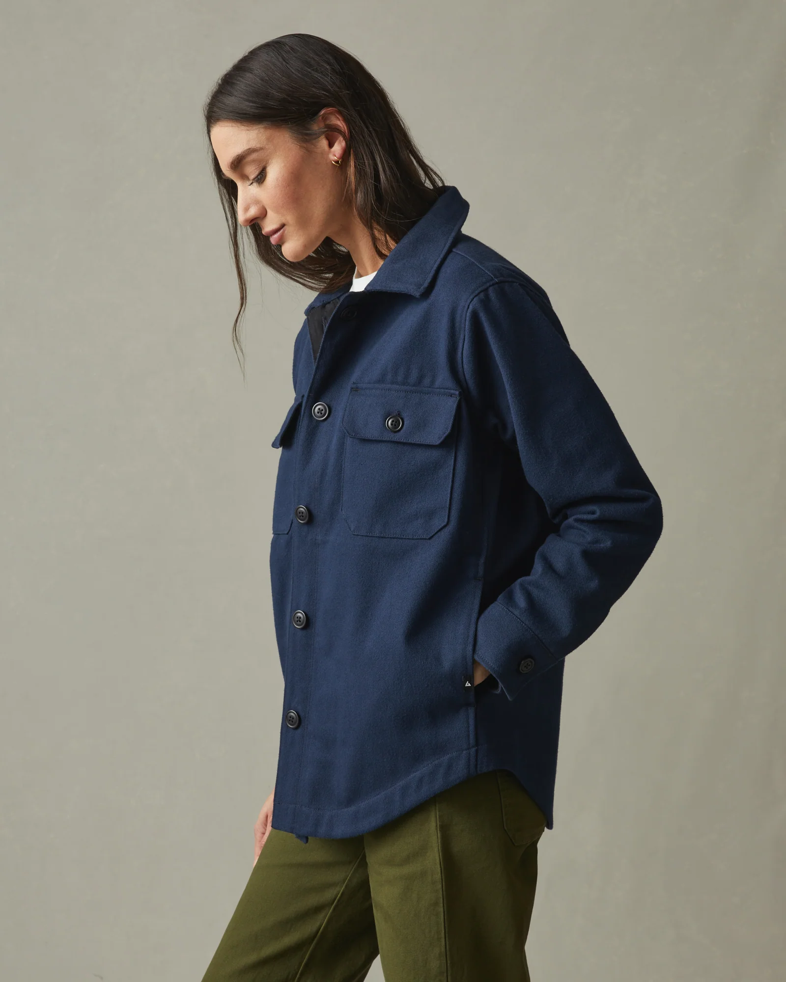 Women's Shirt Jacket - Navy - Image 2
