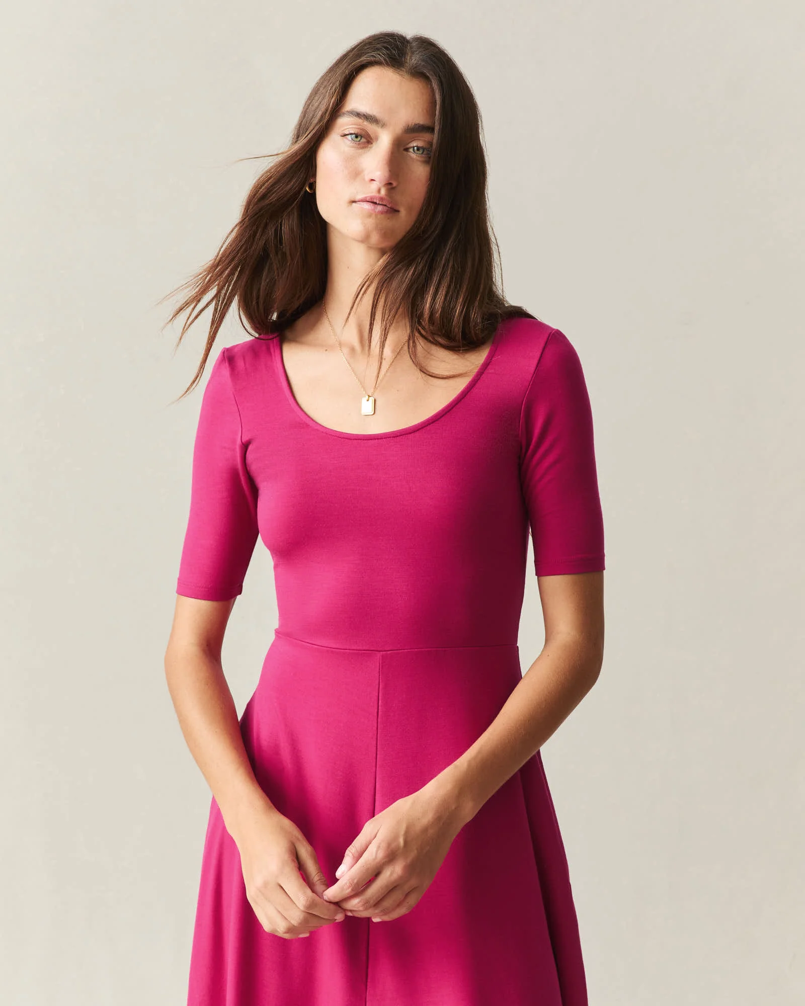 Women's Short Sleeve Flex Dress - Cherries Jubilee - Image 5