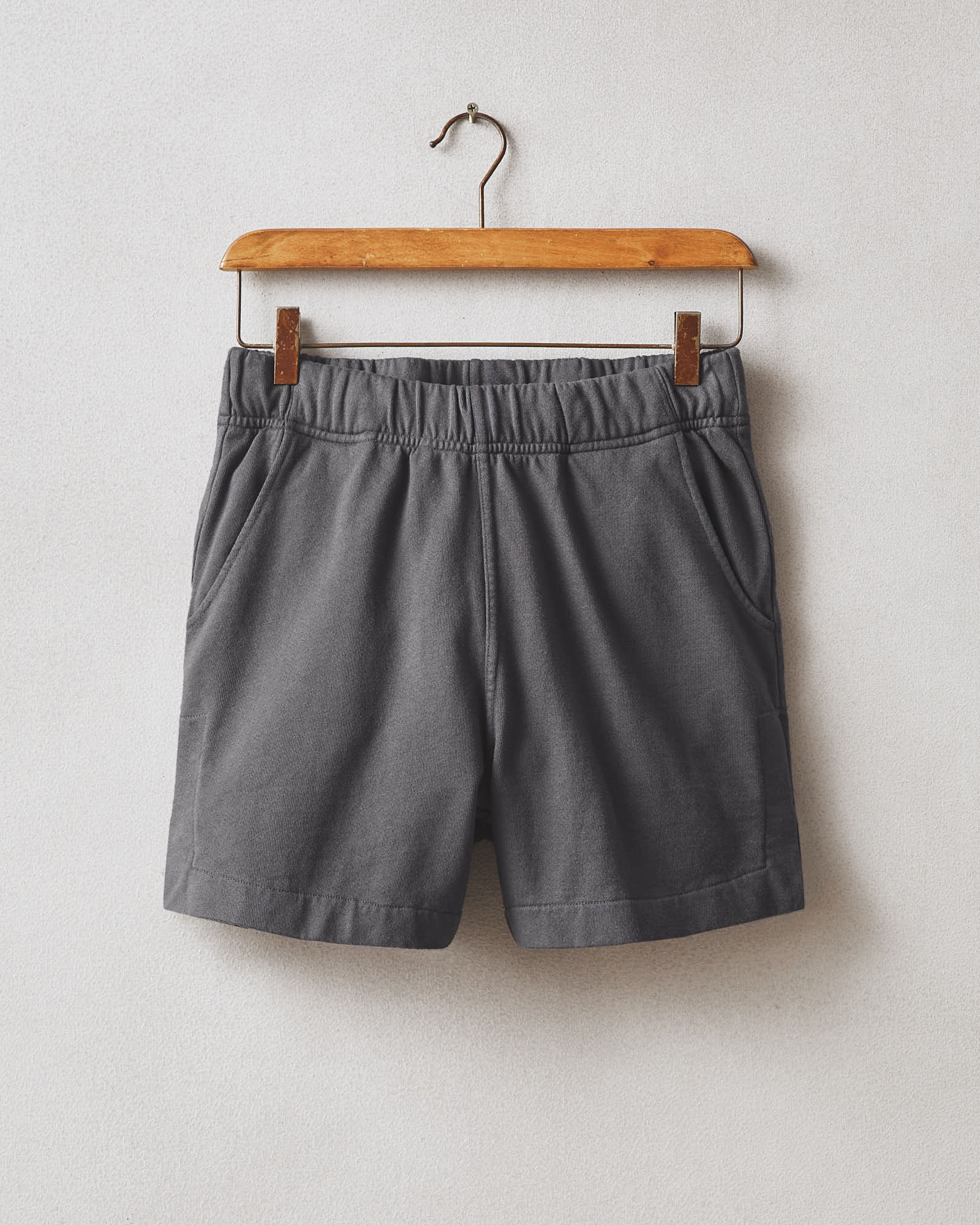 Women's Side Slit French Terry Short - Dark Charcoal - Image 6