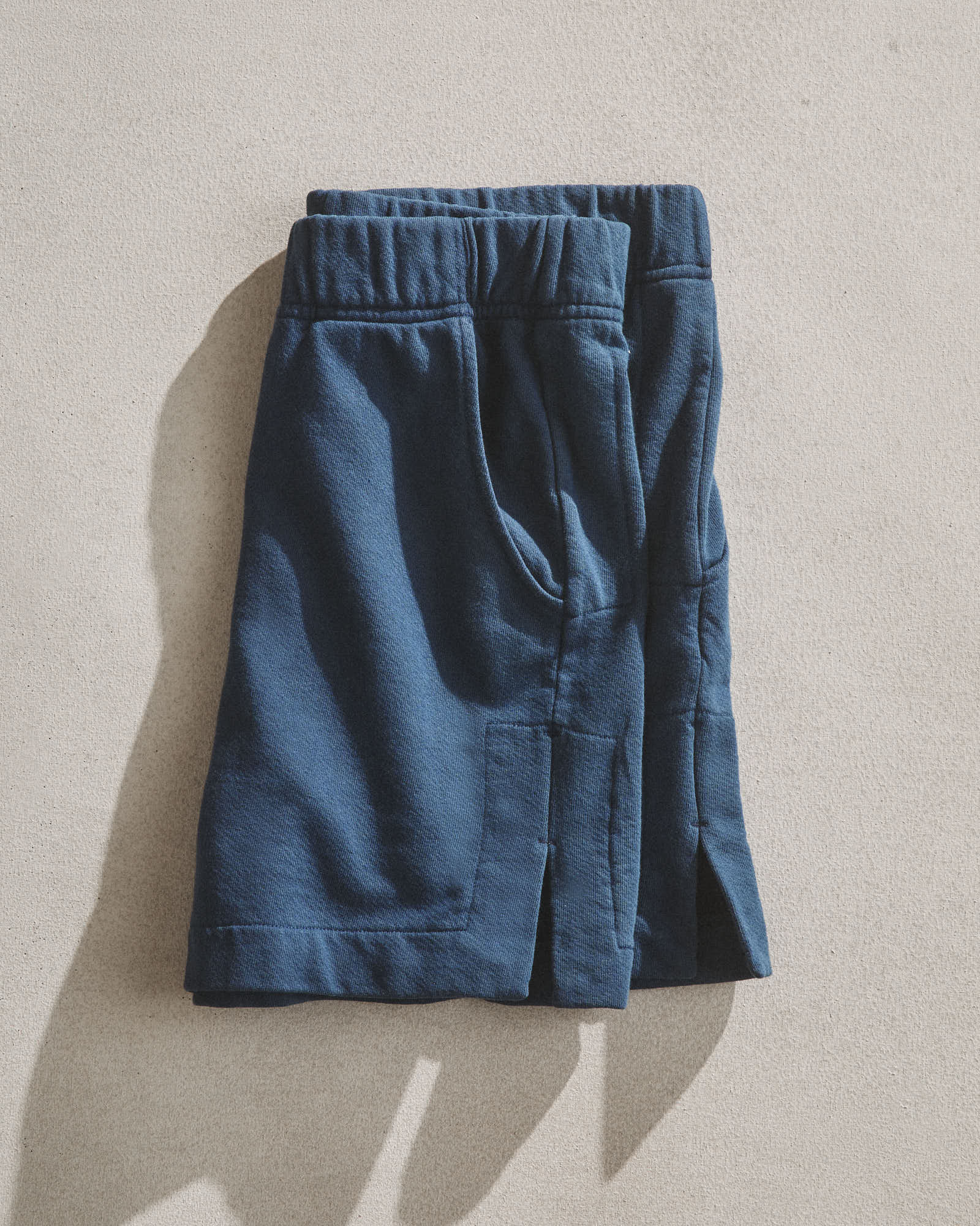 Women's Side Slit French Terry Short - Marine Navy - Image 4