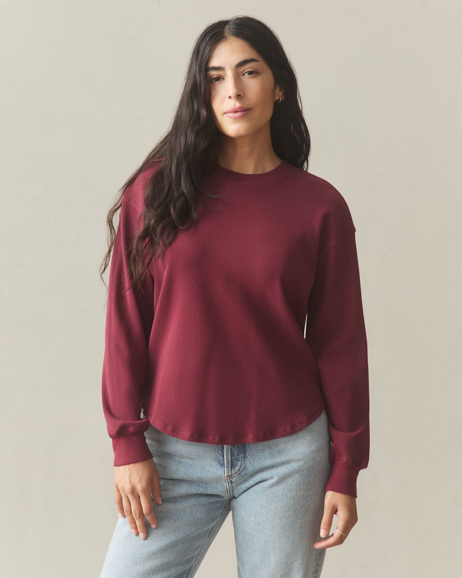 Women's Thermal Crew - Pomegranate - Image 2