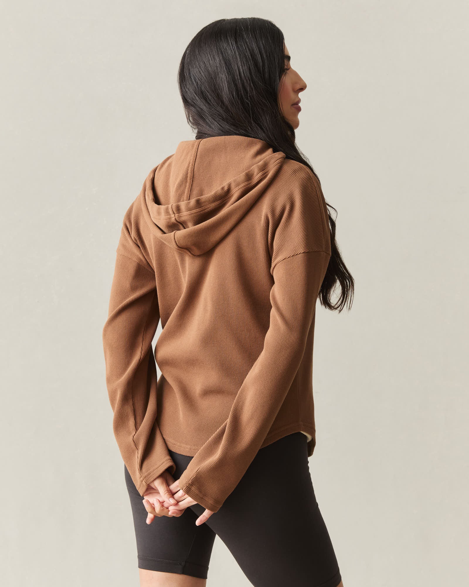 Women's Thermal Hoodie - Toffee - Image 2