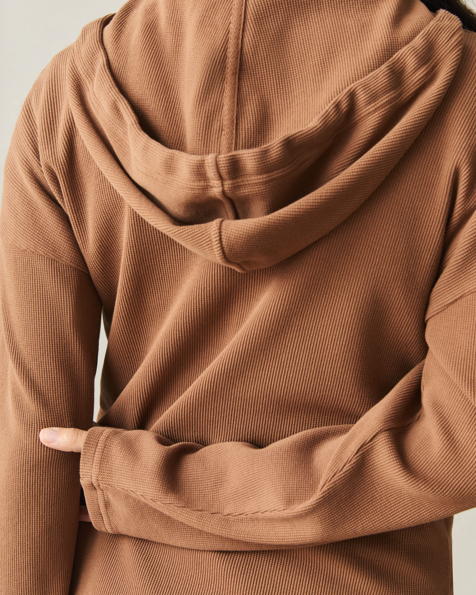Women's Thermal Hoodie - Toffee - Image 4