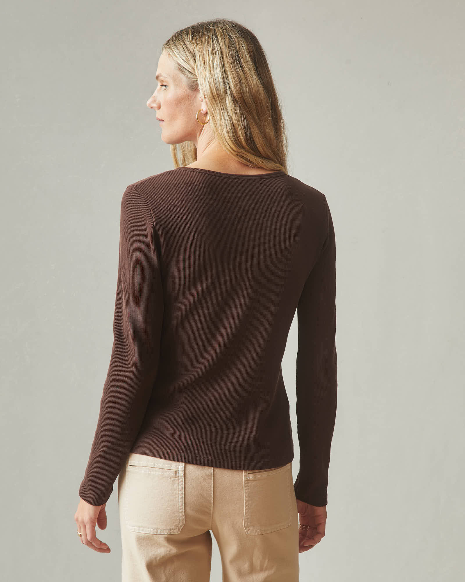 Women's Thermal Henley - Chicory Coffee - Image 3