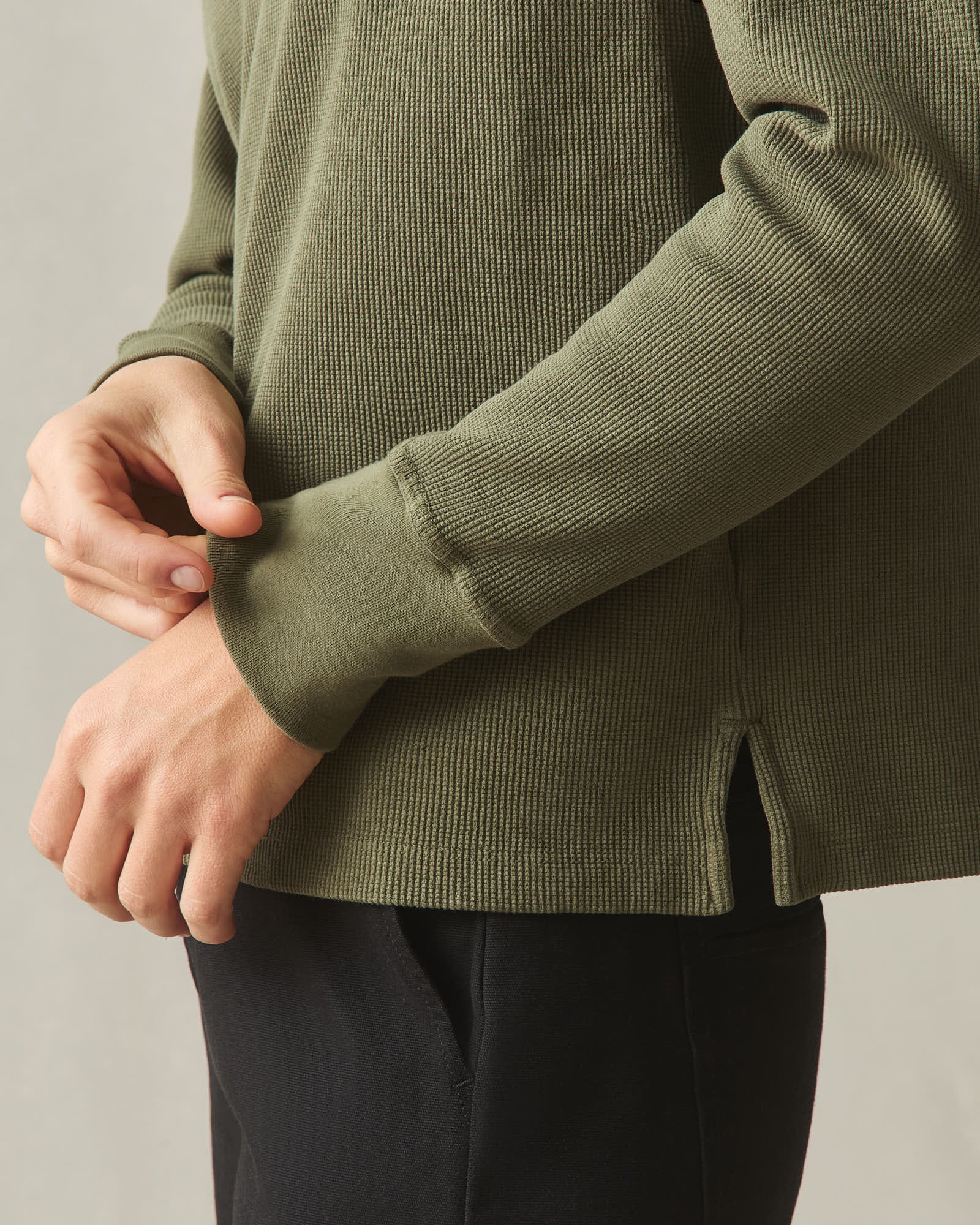 Women's Thermal Henley - Olive - Image 6